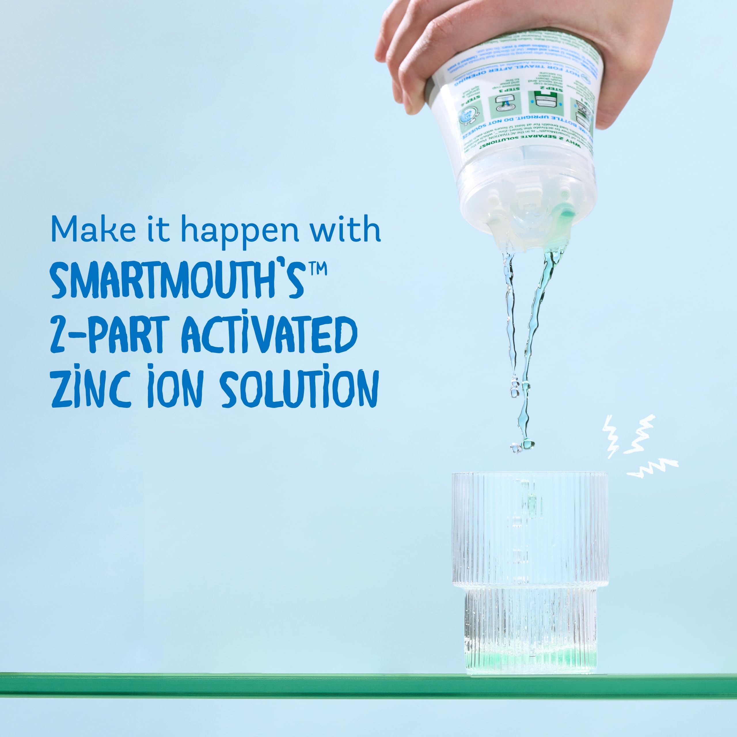 SmartMouth DDS Activated Clinical Mouthwash for Fresh Breath & Gum Health - Advanced Formula for Gingivitis Prevention - Clean Mint Flavor, 16 fl oz (3 Pack) - Perfect for Daily Oral Care, Travel & Family Use