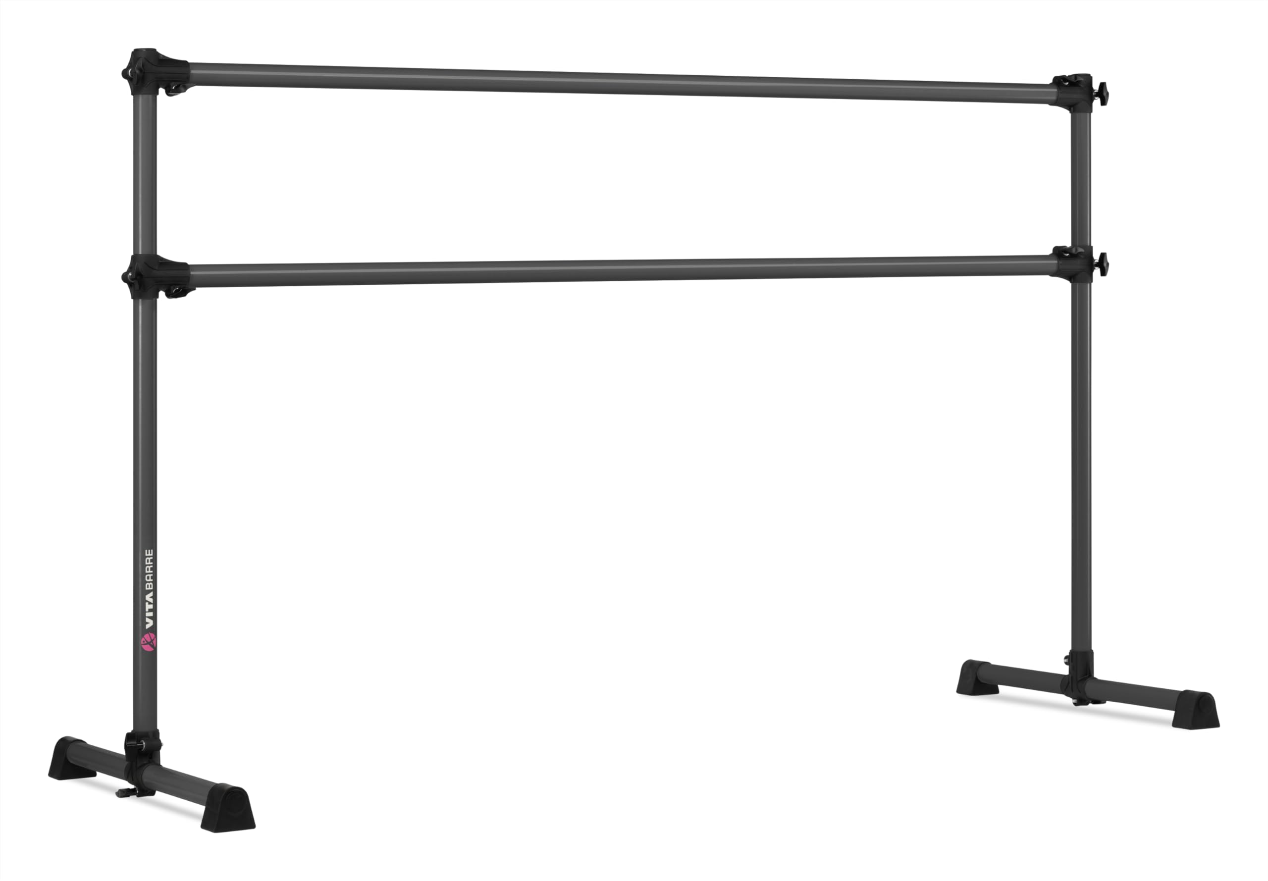 VITA Barre Portable Freestanding Double Ballet Barre - Adjustable Height Aluminum Dance Bar for Home & Gym | USA Made Exercise Equipment for Kids & Adults | Perfect for Ballet, Fitness Training, Pilates & Dance Practice at Home or Studio