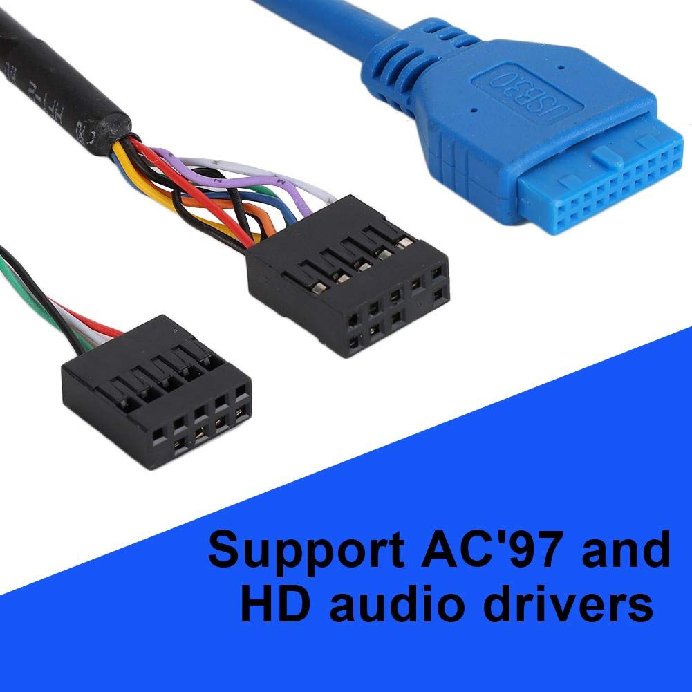 Computer Case Front Panel with USB 3.0/2.0 Ports and Audio Interface - Replacement Front Panel for PC Chassis with Cable - Perfect for Gaming PC Builds, Workstations, and Home Office Desktops
