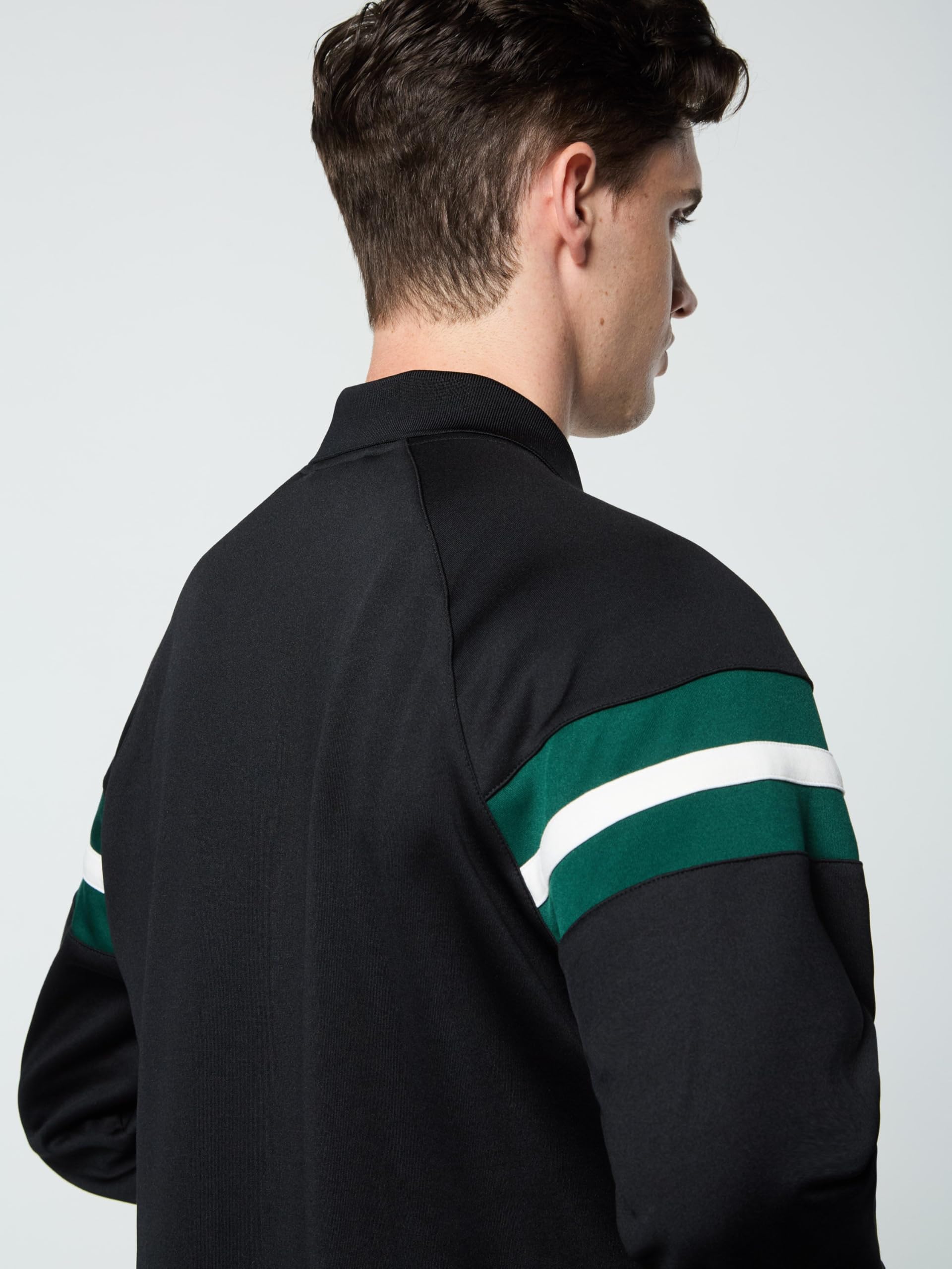 Sergio Tacchini Men's Rimini Track Jacket - Black - Lightweight Running Jacket for Men - Perfect for Jogging, Gym Workouts & Casual Wear