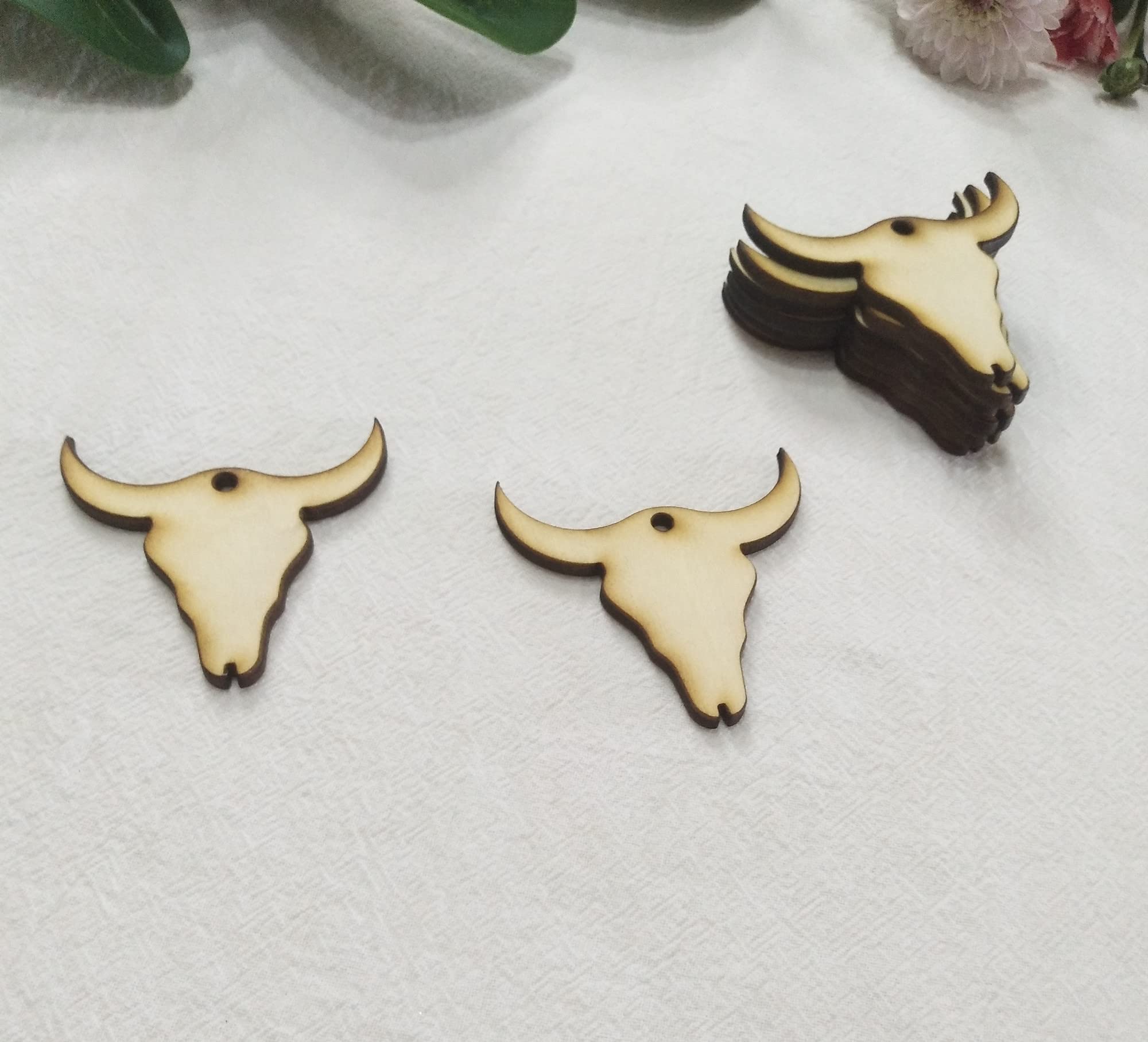30pcs Wood Cow Earring Blanks for DIY Jewelry Making - 2 Inch Unfinished Wooden Cow Tags for Handmade Crafts - Perfect for Earrings, Keychains & Gift Making Projects