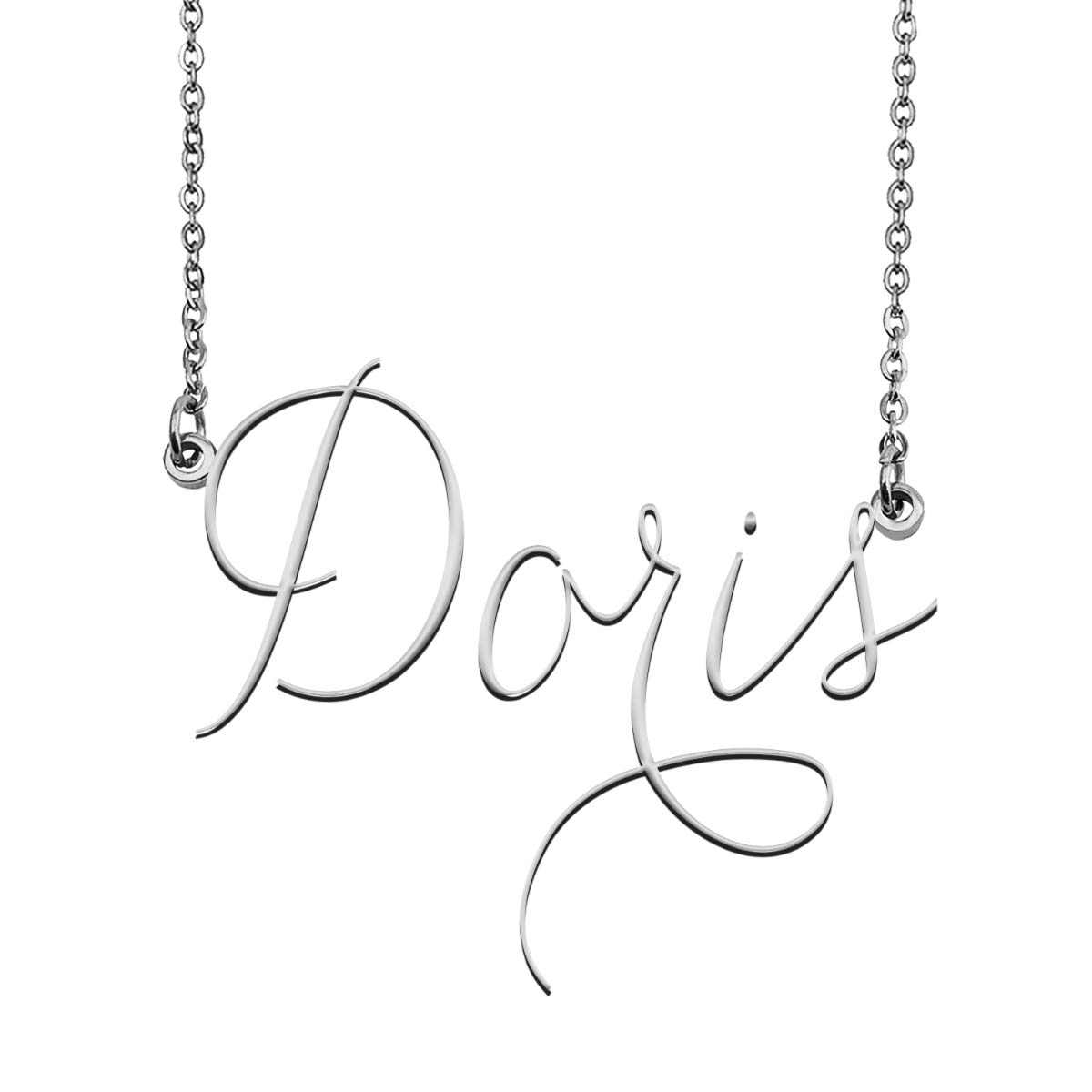 Custom Doris Name Necklace - Personalized Name Plate Jewelry for Women, Birthday Gift for Her, Engraved Gold/Silver Pendant - Perfect for Anniversaries, Valentine's Day & Special Occasions