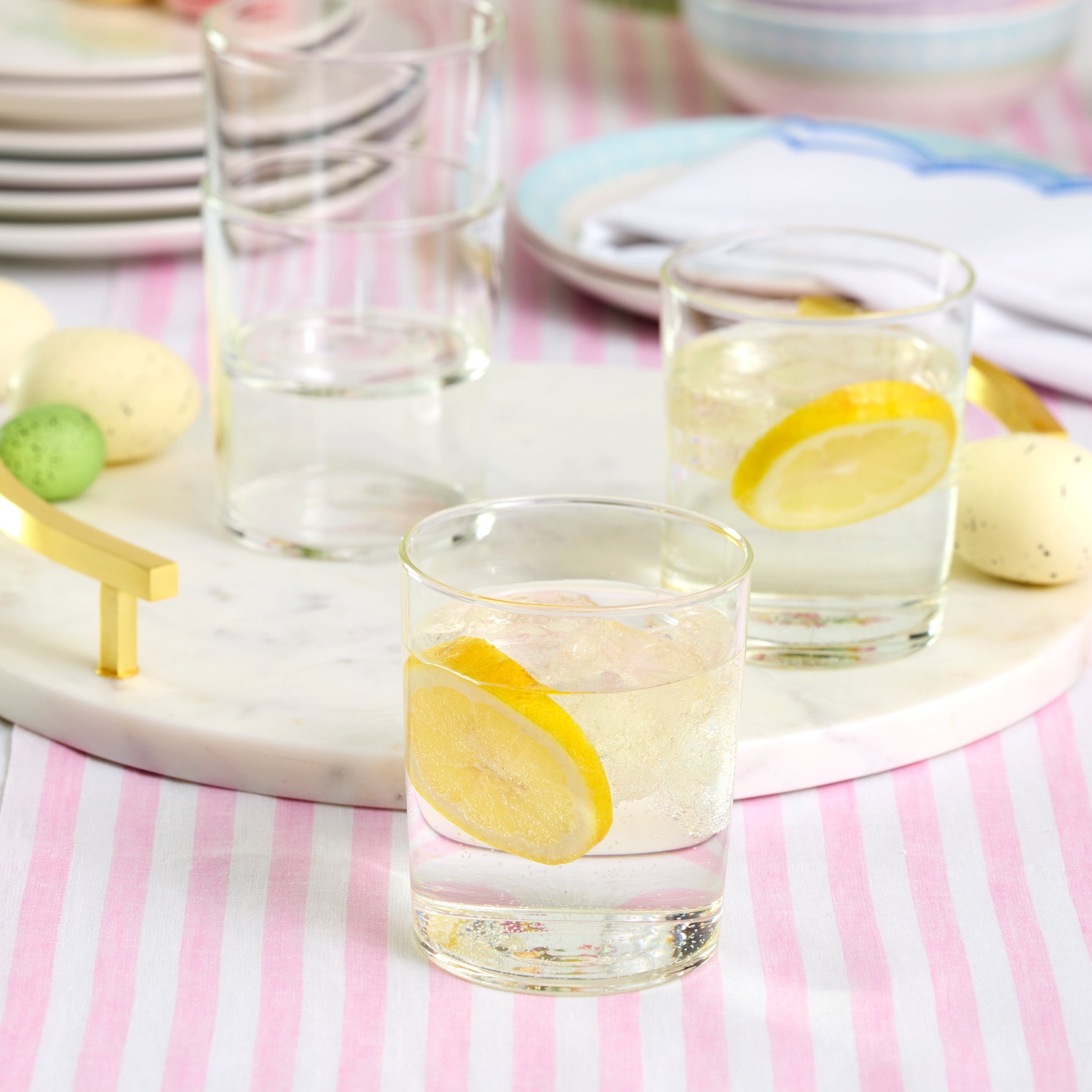 Premium Stackable Clear Tall Glasses Set of 6 - 16oz Shatter-Resistant Drinking Glasses for Water, Juice & Cocktails - Perfect for Parties, Restaurants & Home Dining
