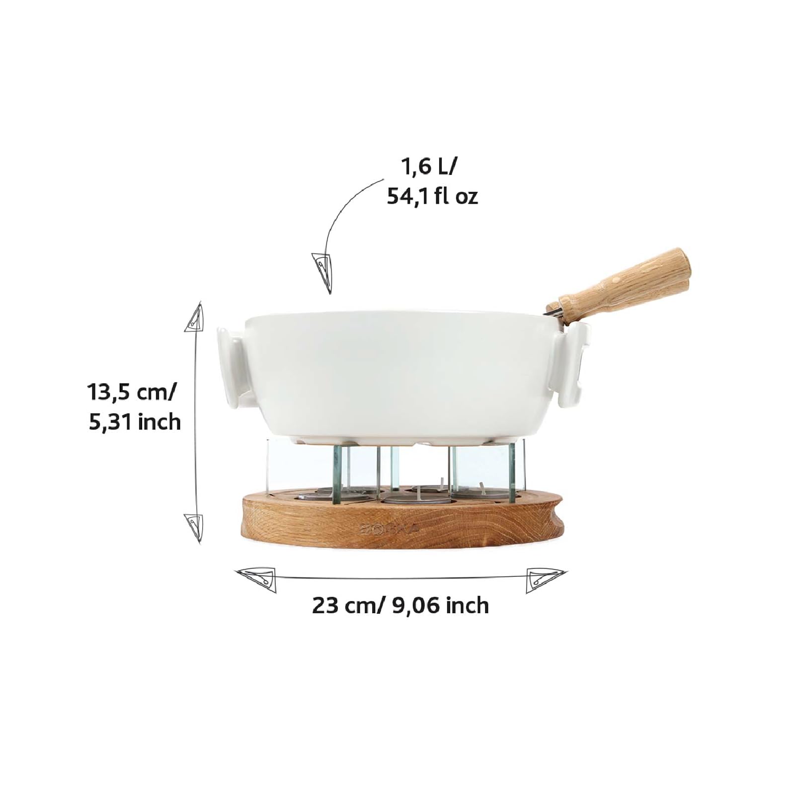 Boska Twinkle Cheese Fondue Pot Set - 4-Person Electric Fondue Maker for Chocolate, Meat & Cheese - Perfect for Weddings, Housewarming Gifts & Family Gatherings - Includes Fondue Sticks for Easy Serving - Ideal for Romantic Dinners & Party Entertaining