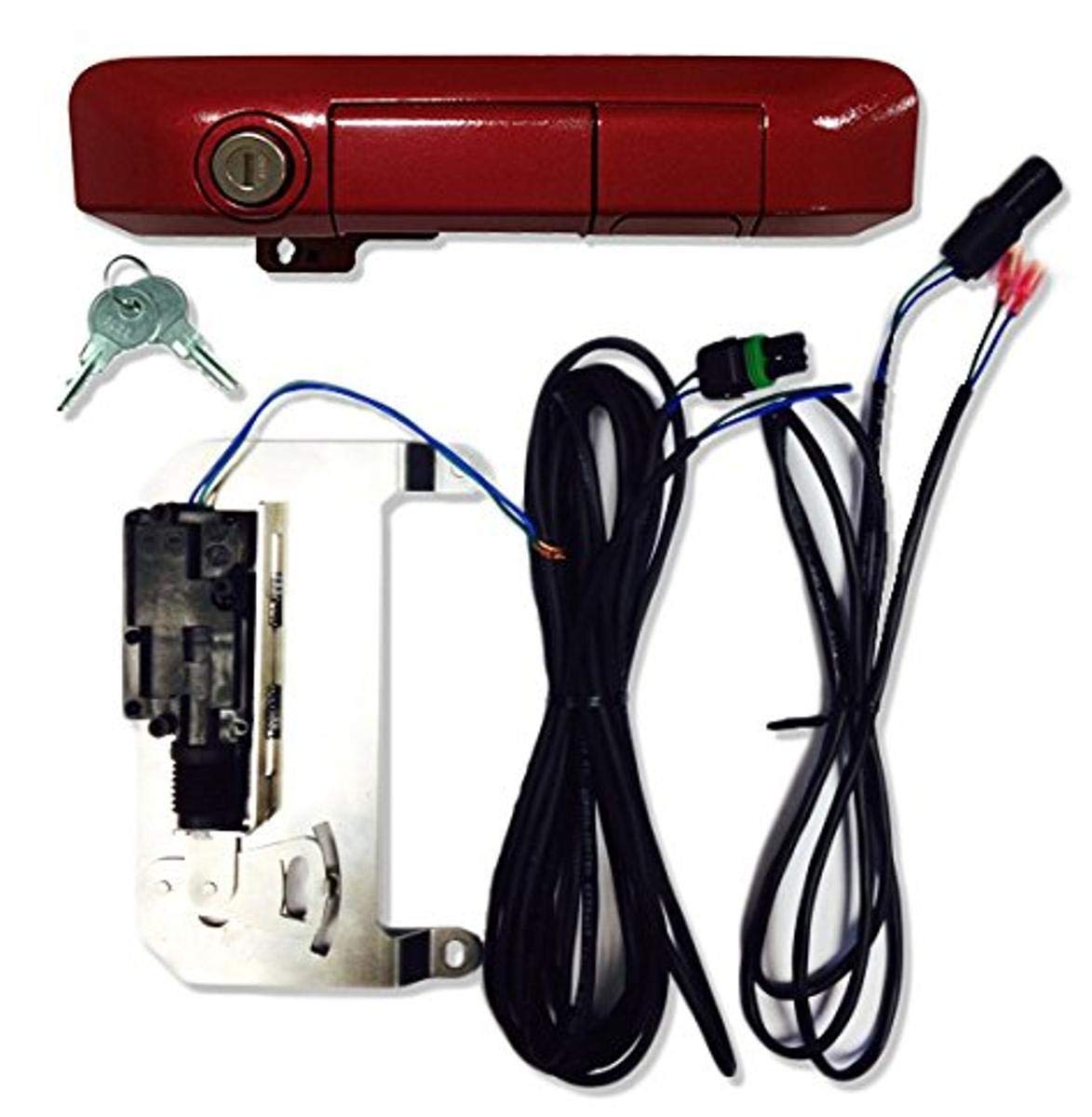 Pop & Lock PL85501 Barcelona Red Power Tailgate Lock for Toyota Tacoma (2005-2023) - Smart Keyless Entry Combo | Secure Truck Bed & Cargo | Off-Road & Urban Driving Protection