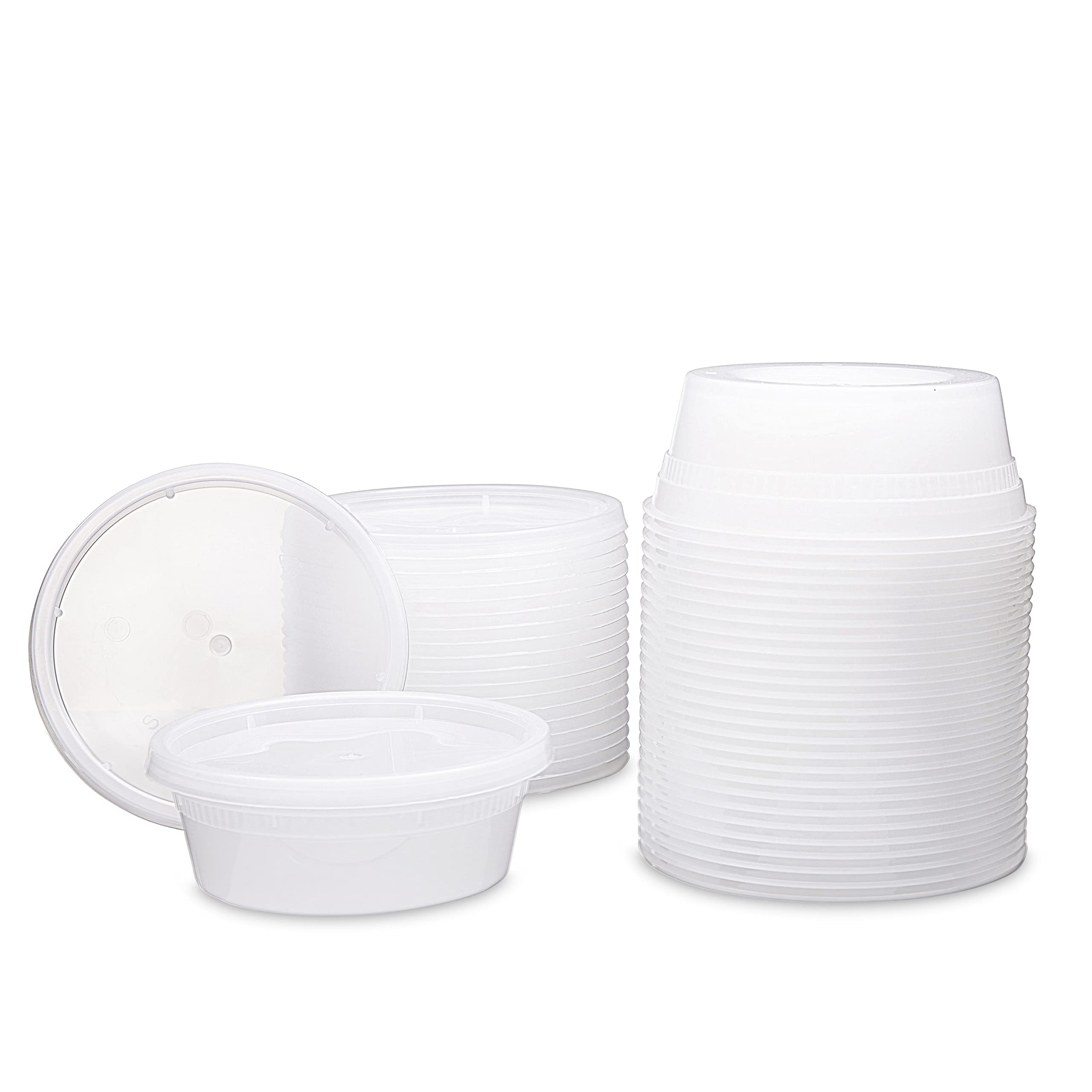 TigerChef 8 oz (240 Pack) Leak-Proof Food Storage Containers with Lids - BPA-Free, Microwave, Freezer & Dishwasher Safe - Perfect for Meal Prep, Leftovers & Bulk Food Storage