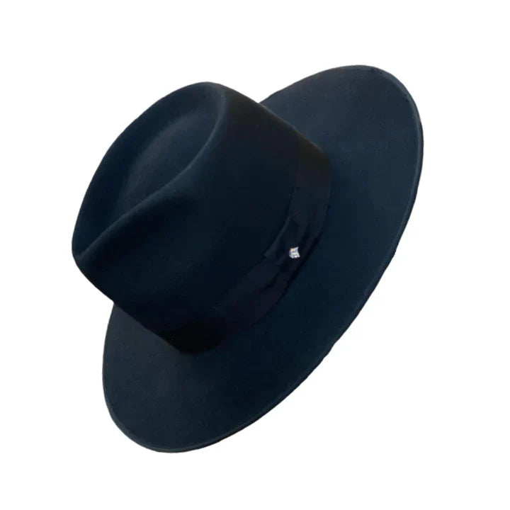 Bellissimo Stud Fedora Hat - Black on Black | Stylish & Elegant for Men & Women | Perfect for Weddings, Parties & Fashion Events