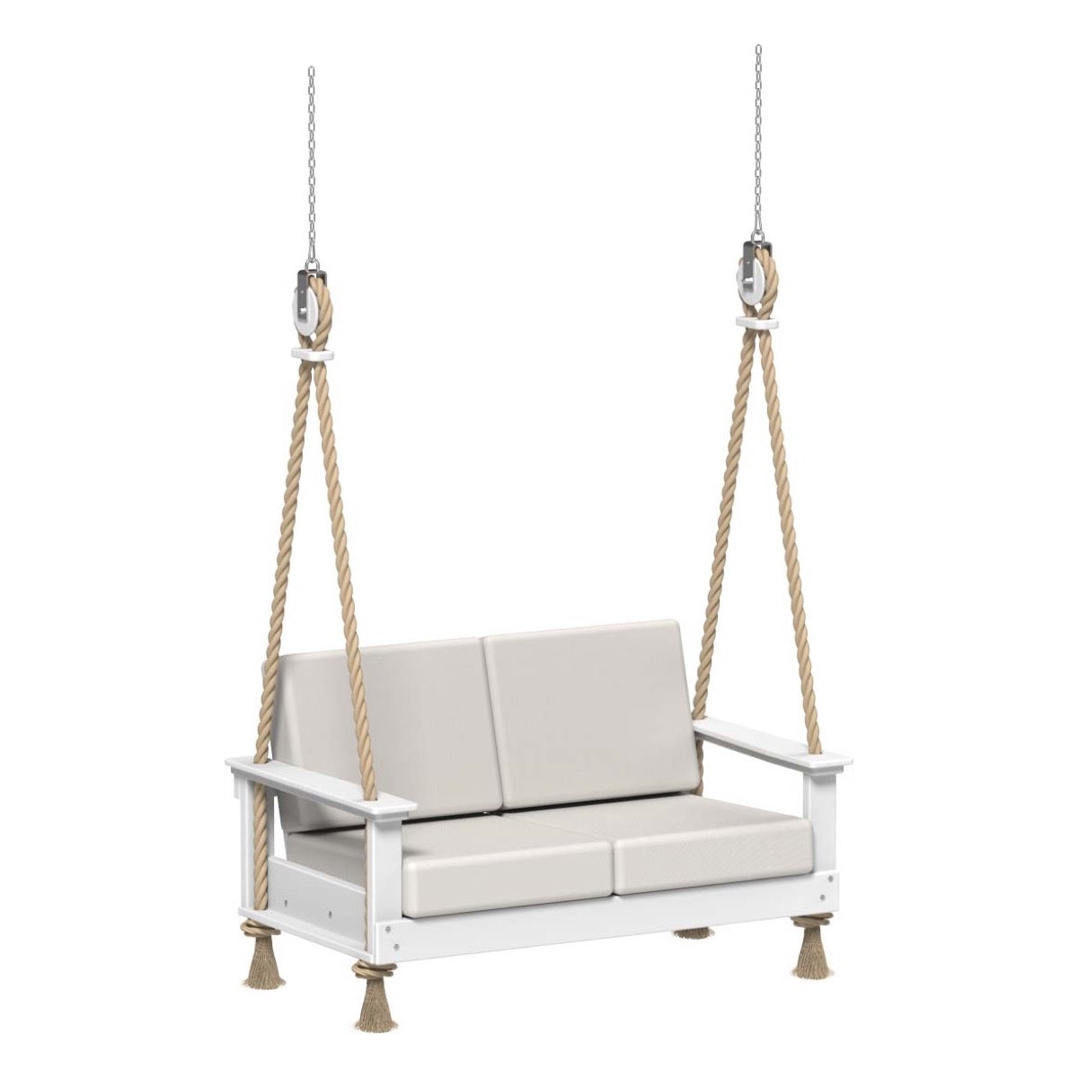 LuxCraft Lanai Deep Seating Loveseat Swing - Outdoor Patio Furniture for Relaxing in Garden, Porch or Backyard