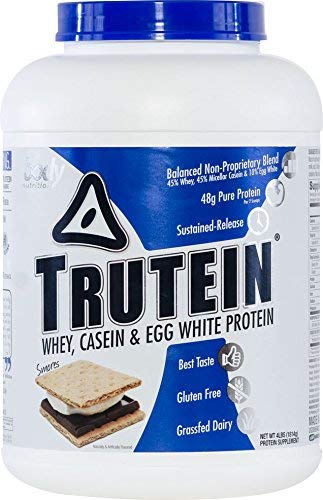Trutein Smores 4lb Whey Protein Powder - Natural Keto-Friendly Body Nutrition Supplement for Weight Loss, Muscle Recovery & Workout Performance | Perfect for Post-Workout Shakes, Meal Replacement & Low-Carb Diet
