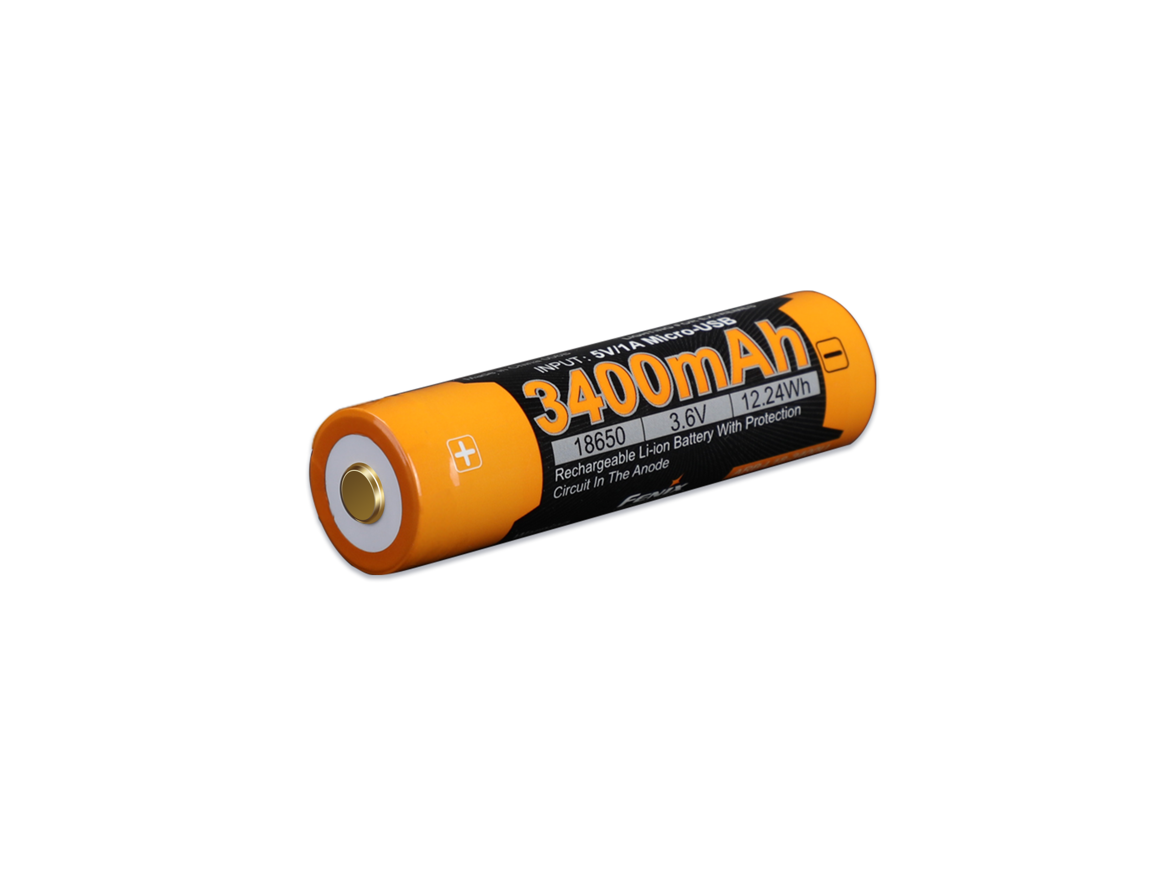 Fenix ARB L18 3400mAh Rechargeable 18650 Battery with Micro USB - High Capacity Lithium Ion Battery for Flashlights, Headlamps & Outdoor Gear