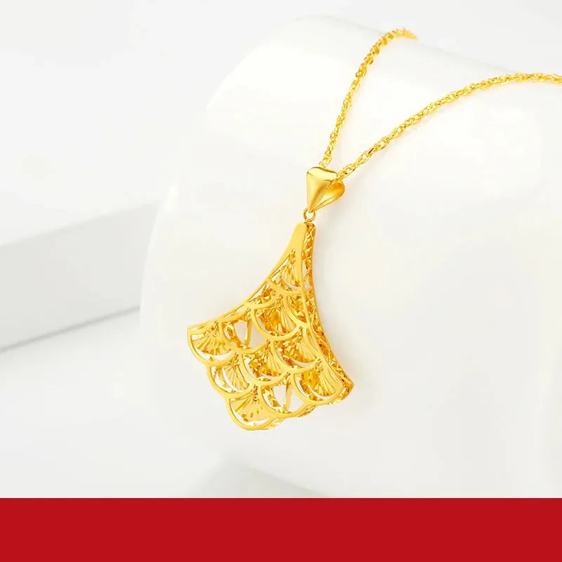 24K Pure Gold Pendant Real AU 999 Solid Gold Charm Necklace - Elegant & Trendy Classic Jewelry for Women - Perfect Gift for Birthday, Anniversary & Party Wear (2023 New Collection)