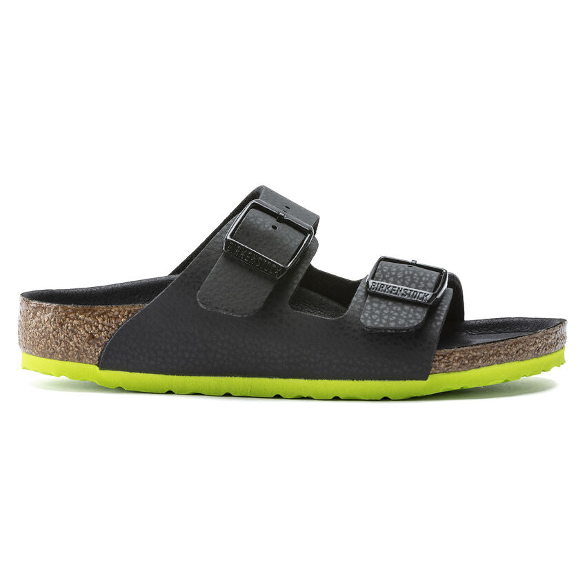 Birkenstock Arizona Kids Sandals - Birko-Flor Camo Desert Soil Black Lime | Comfortable & Durable Footwear for Outdoor Play, Beach, and Everyday Wear
