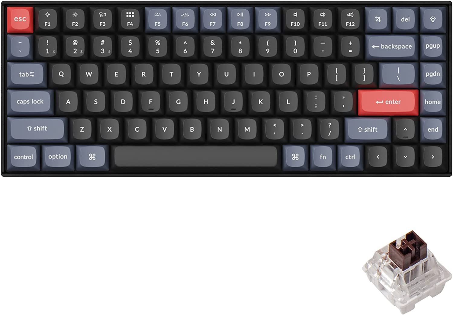 Keychron K2 Pro Wireless Mechanical Keyboard - QMK/VIA Programmable, Hot-Swappable K Pro Switches, 75% Compact Layout, RGB Backlit, PBT Keycaps for Mac/Windows/Linux - Perfect for Gaming, Coding & Office Work