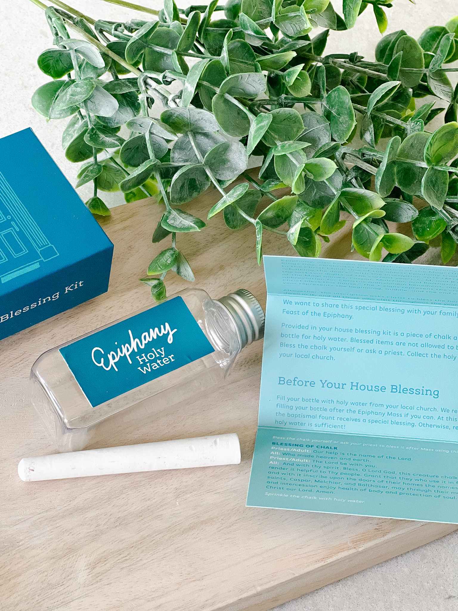 Ephiphany House Blessing Kit - Holy Water, Candles & Prayer Cards for Home Protection & Spiritual Cleansing | Perfect for Housewarming, New Home & Religious Ceremonies
