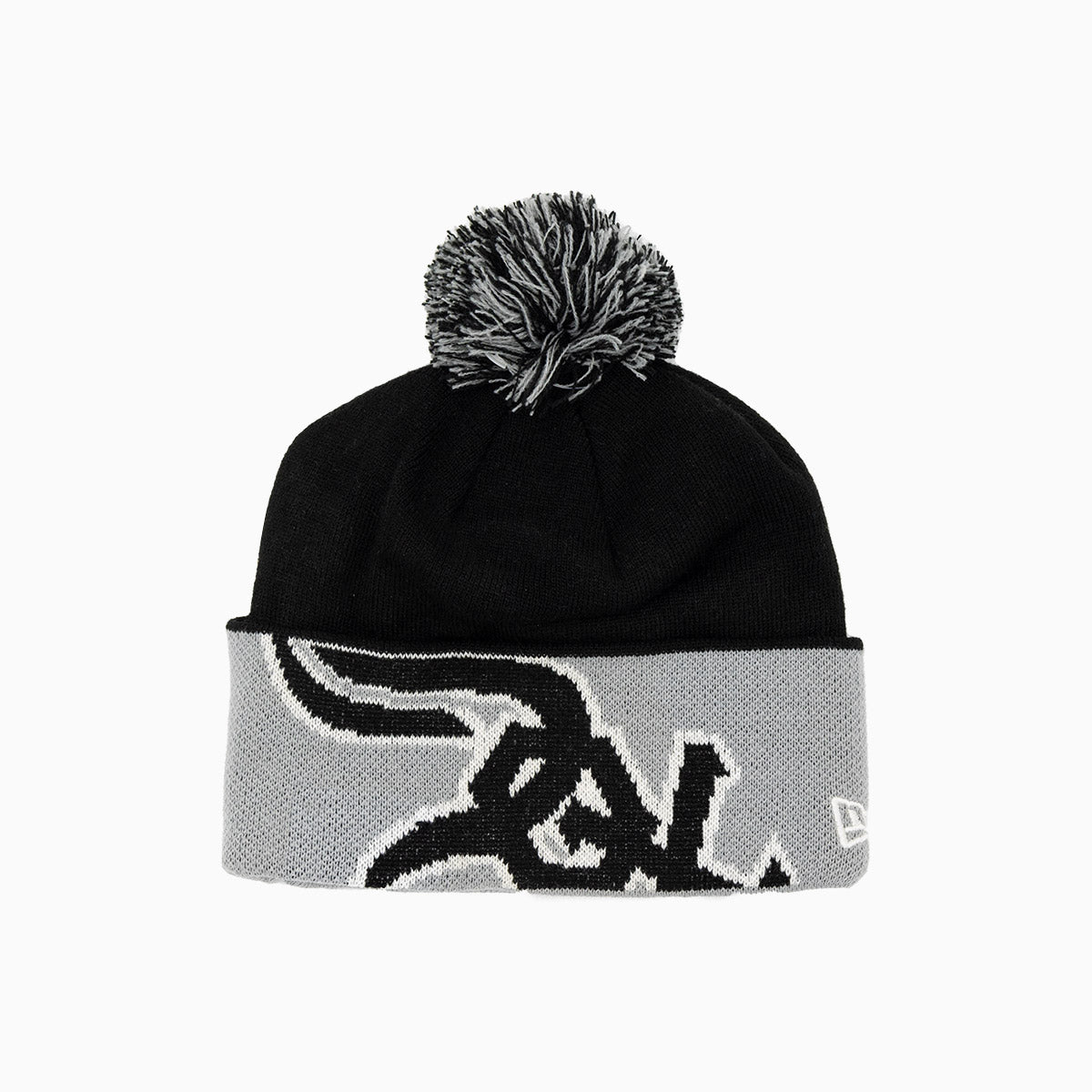 Chicago White Sox MLB Official Pom Beanie Knit Hat - Winter Warm Cuffed Skull Cap for Men & Women - Perfect for Baseball Games, Outdoor Sports & Cold Weather