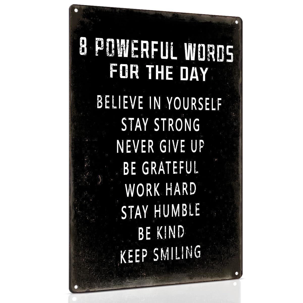 ALKB 8x12 Inch Inspirational Metal Wall Art Sign with Positive Quotes - Motivational Decor for Living Room, Bedroom, Classroom & Gym - Perfect for Teens & Home Office Inspiration