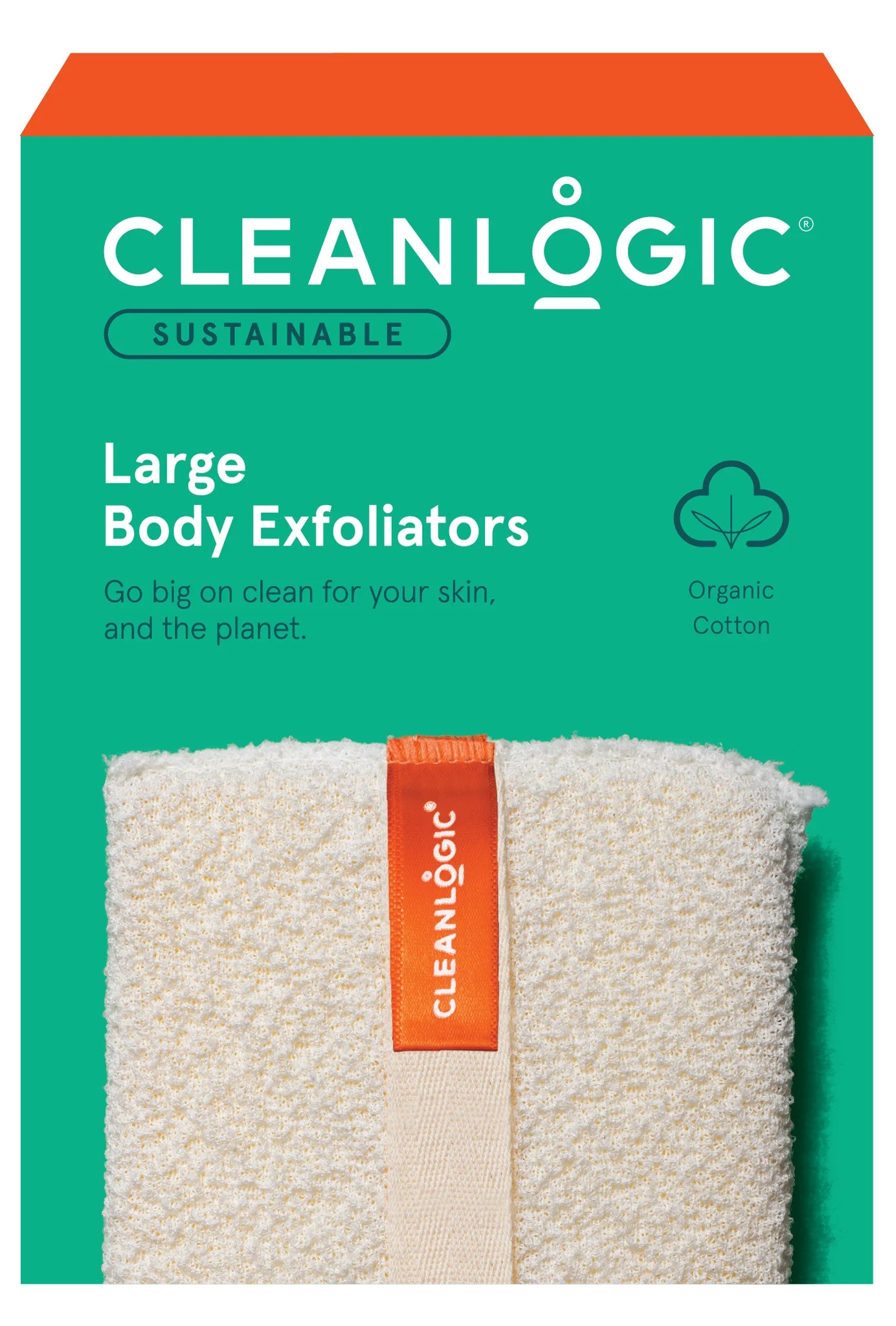 Cleanlogic Eco-Friendly Large Body Exfoliating Scrubber - Gentle Exfoliation for Smooth Skin, Perfect for Shower & Spa Use