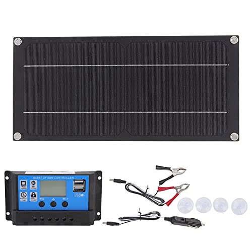 Portable Solar Panel Kit with Controller - 100W Solar Charger for Boats, Cars, RVs, Camping & Marine Use | Off-Grid Power Station for Outdoor Adventures & Emergency Backup