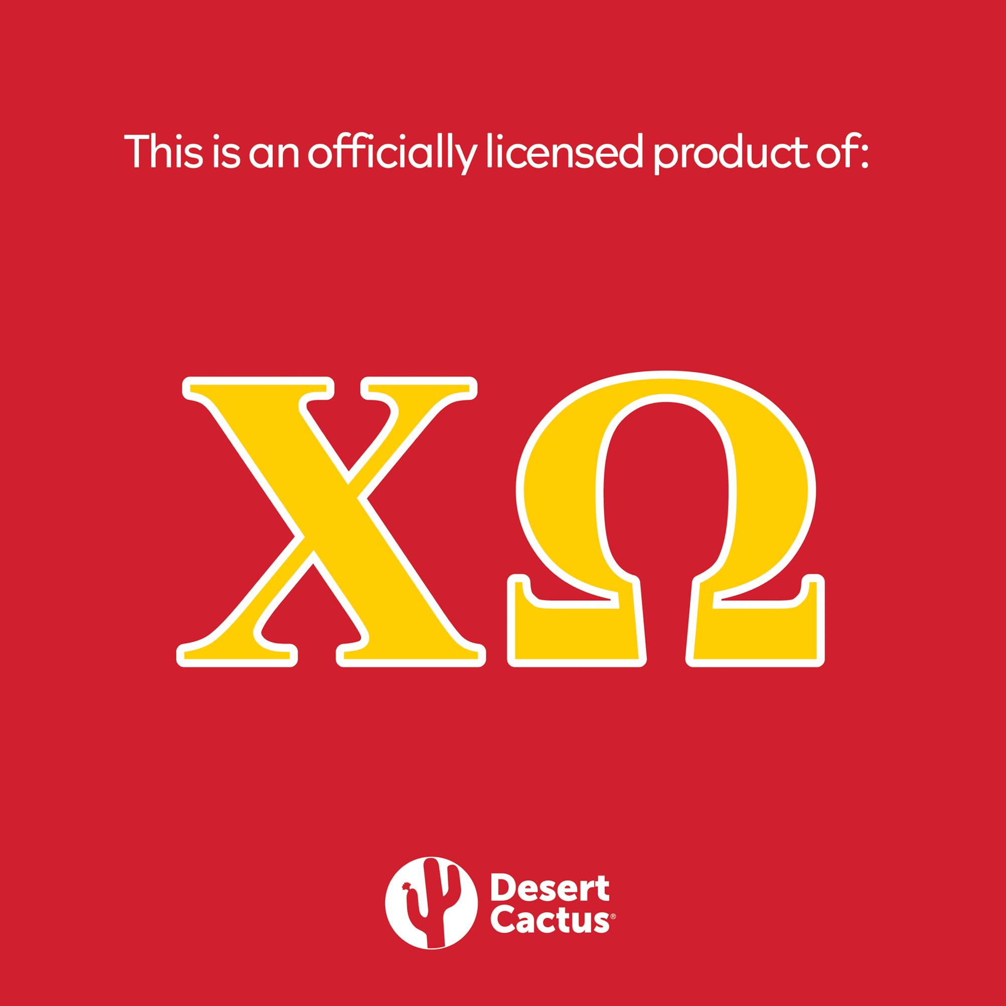 Chi Omega Sorority Pens 4-Pack - Gold Barrel with Black Script Font & Cactus Design - Perfect for Greek Life, Sisterhood Gifts, and College Note-Taking
