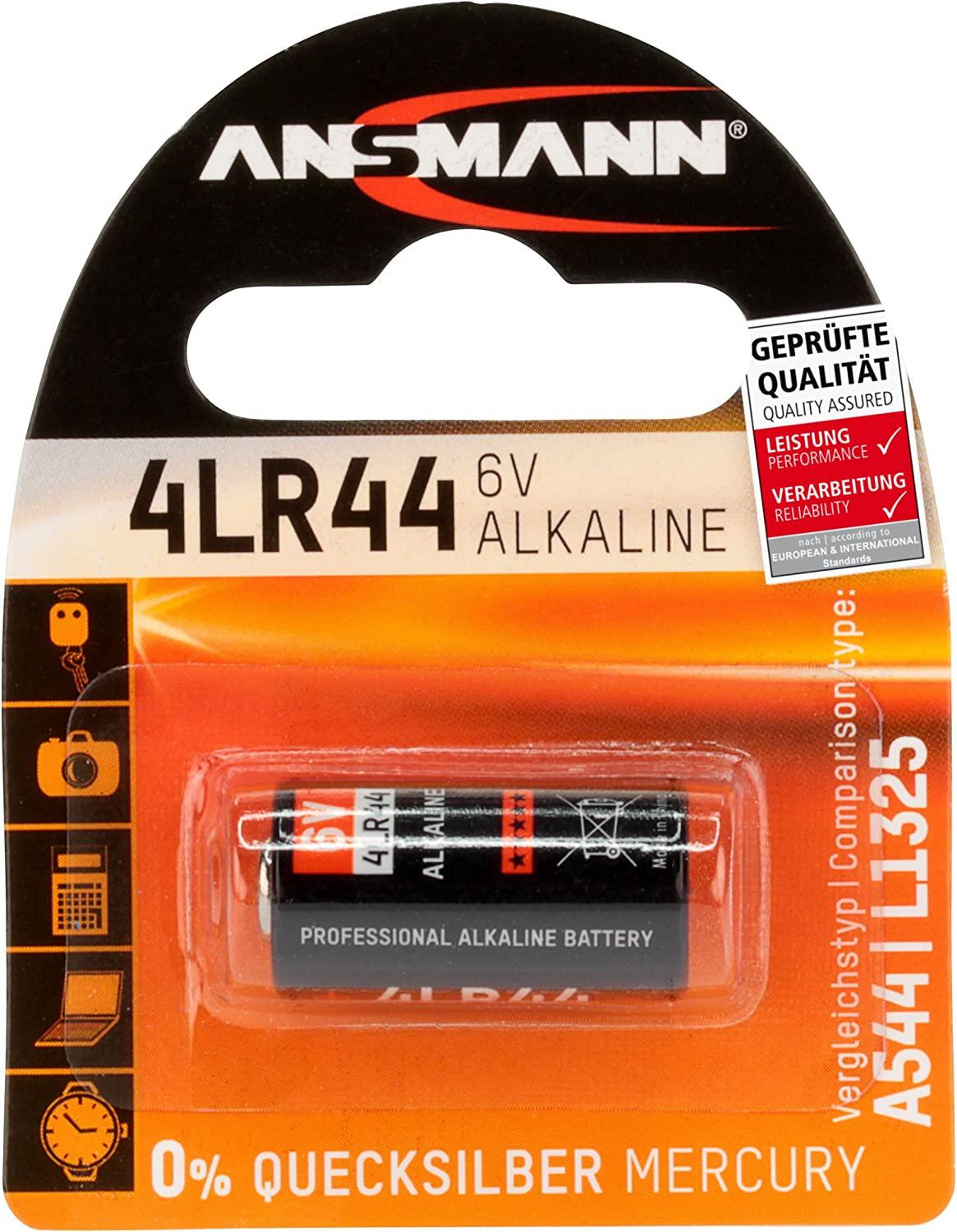 Ansmann PX28 A544 4LR44 6V Alkaline Battery - Long-Lasting Power for Cameras, Medical Devices & Electronic Gadgets