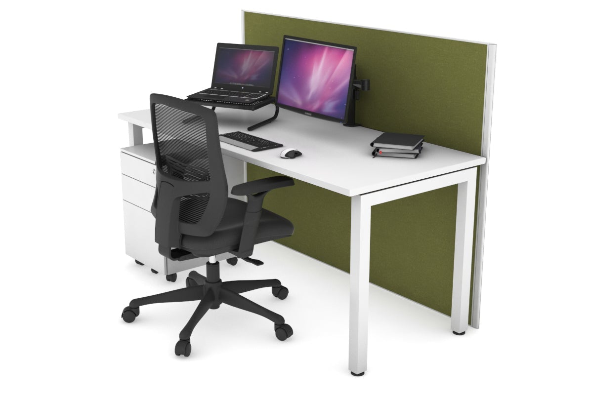 Horizon Quadro Square Legs Office Desk - 1200L x 700W Modern Workstation for Home & Office - Perfect for Remote Work, Study & Small Spaces
