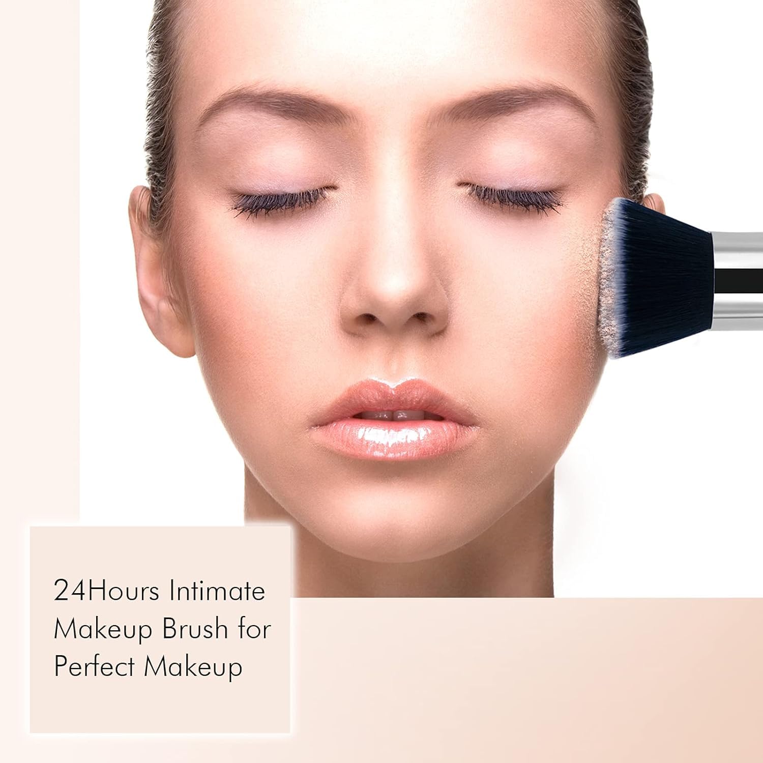 Premium Professional Makeup Brush Set - Liquid, Cream & Powder Foundation Brush with Dense Bristles for Flawless Buffing, Blending & Contouring | Soft Face Makeup Brush (Black) - Perfect for Daily Makeup, Bridal Looks & Professional Makeup Artists | Pack of 1