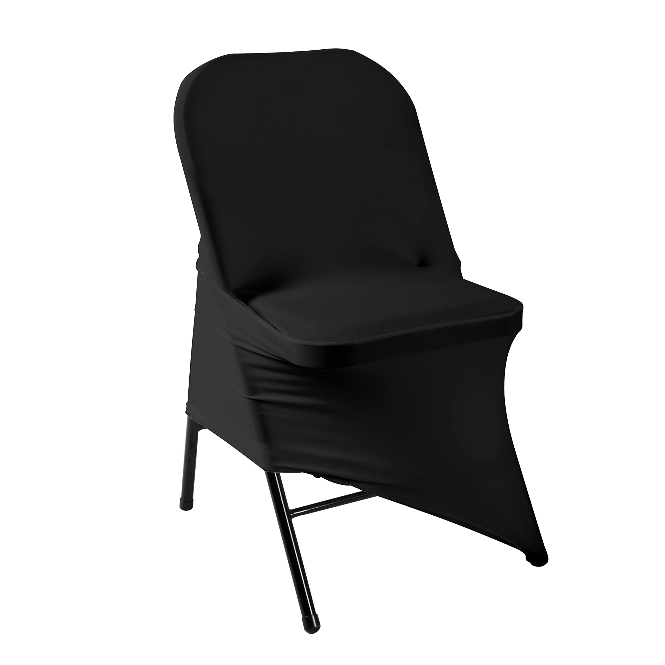 50PCS Stretch Spandex Chair Covers - Washable Removable Elastic Dining Chair Slipcovers for Living Room, Folding Chairs - Perfect for Parties, Weddings, Banquets & Hotel Events (Black)