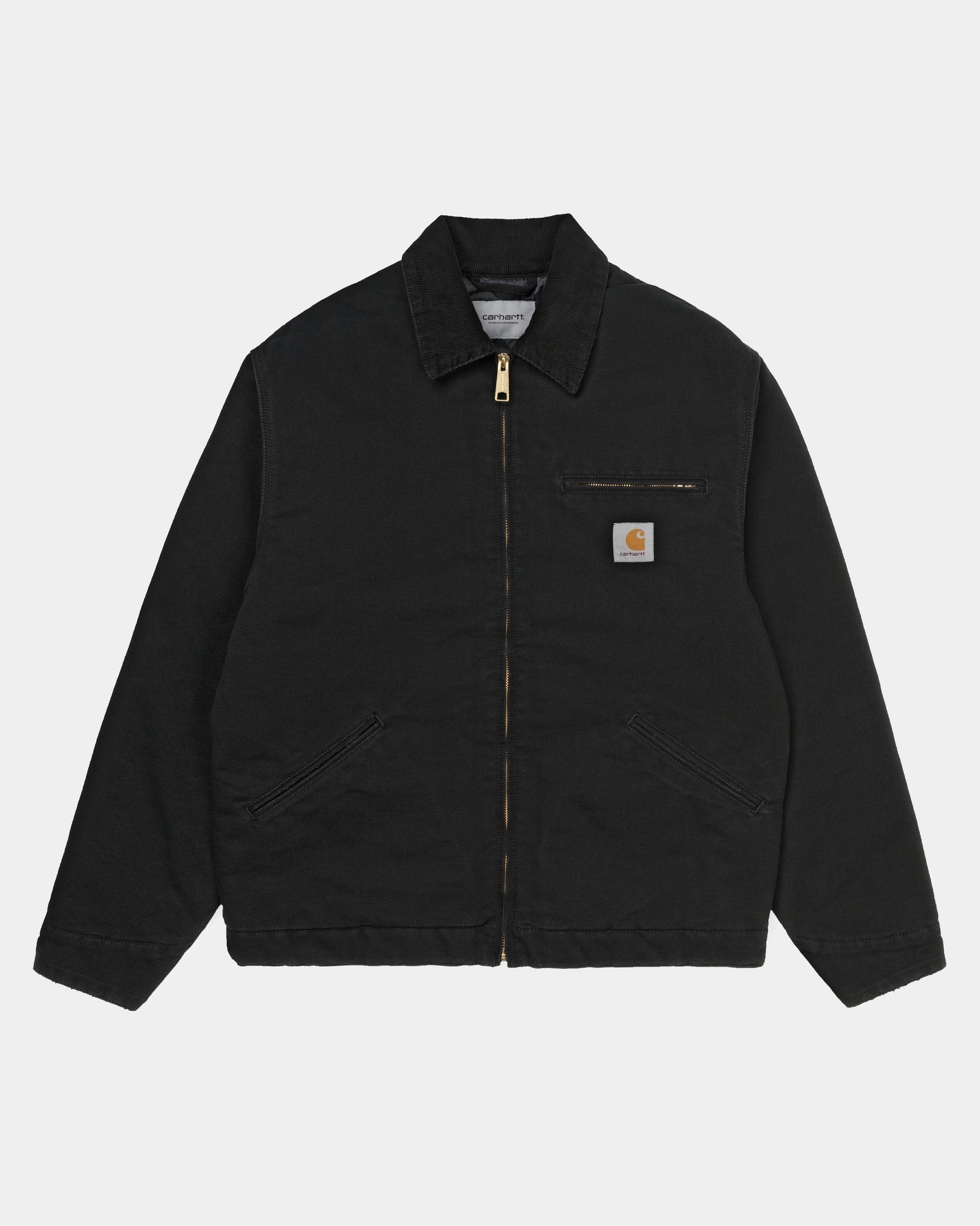 OG Detroit Jacket - Winter Vintage Black Aged Canvas Workwear Coat for Men | Cold Weather Outerwear, Urban Street Style, Motorcycle Riding