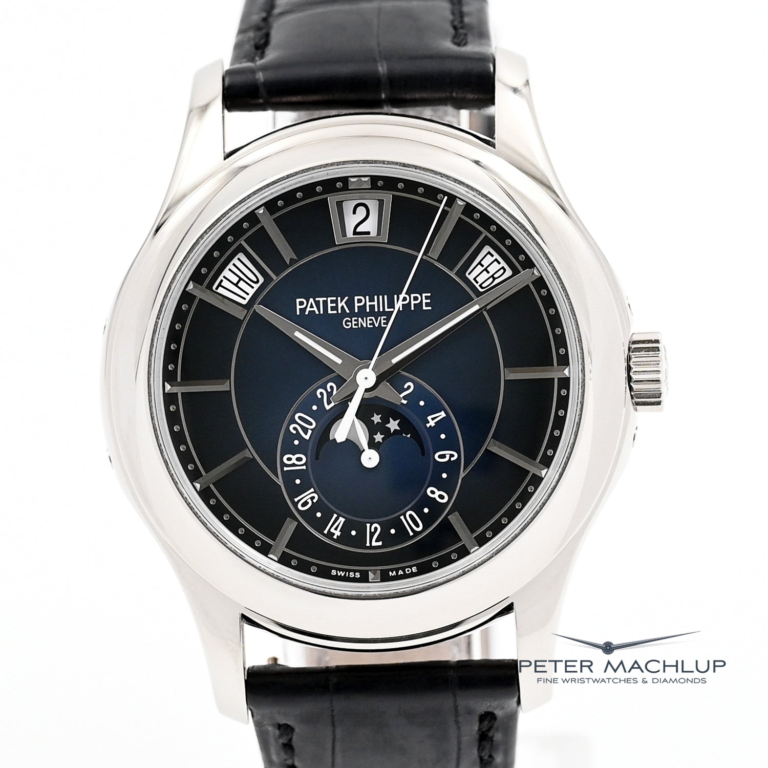Patek Philippe Annual Calendar Moonphase Watch - Luxury Automatic Men's Timepiece with Date & Moon Phase Display - Perfect for Business, Formal Events & Collectors