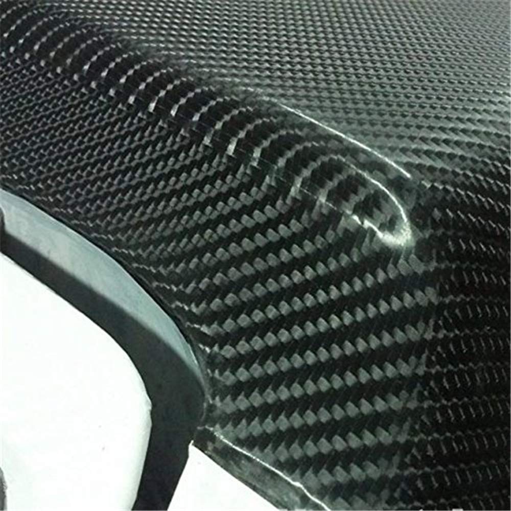 4D Black Carbon Fiber Vinyl Wrap Sticker - Air Release Technology, Anti-Wrinkle, Easy to Install (12