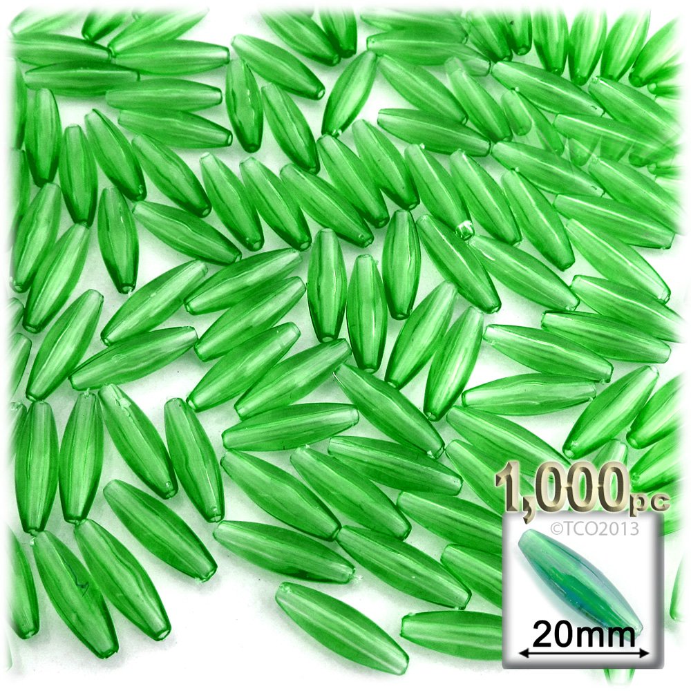 1,000pc 20mm Transparent Smooth Plastic Spaghetti Beads in Sun Yellow for Jewelry Making, DIY Crafts, and Kids Art Projects
