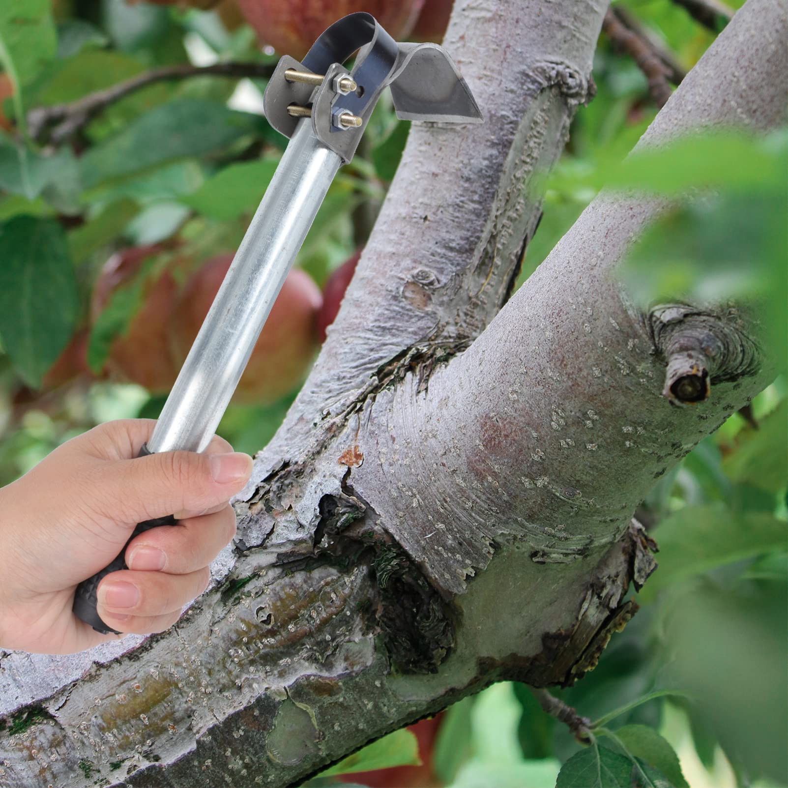 Happyyami Bark Spud Debarking Tool - Professional Log Peeler & Bark Removal Tool for Trees, Woodworking & Gardening (Silver) - Perfect for Firewood Prep, Landscaping & DIY Projects