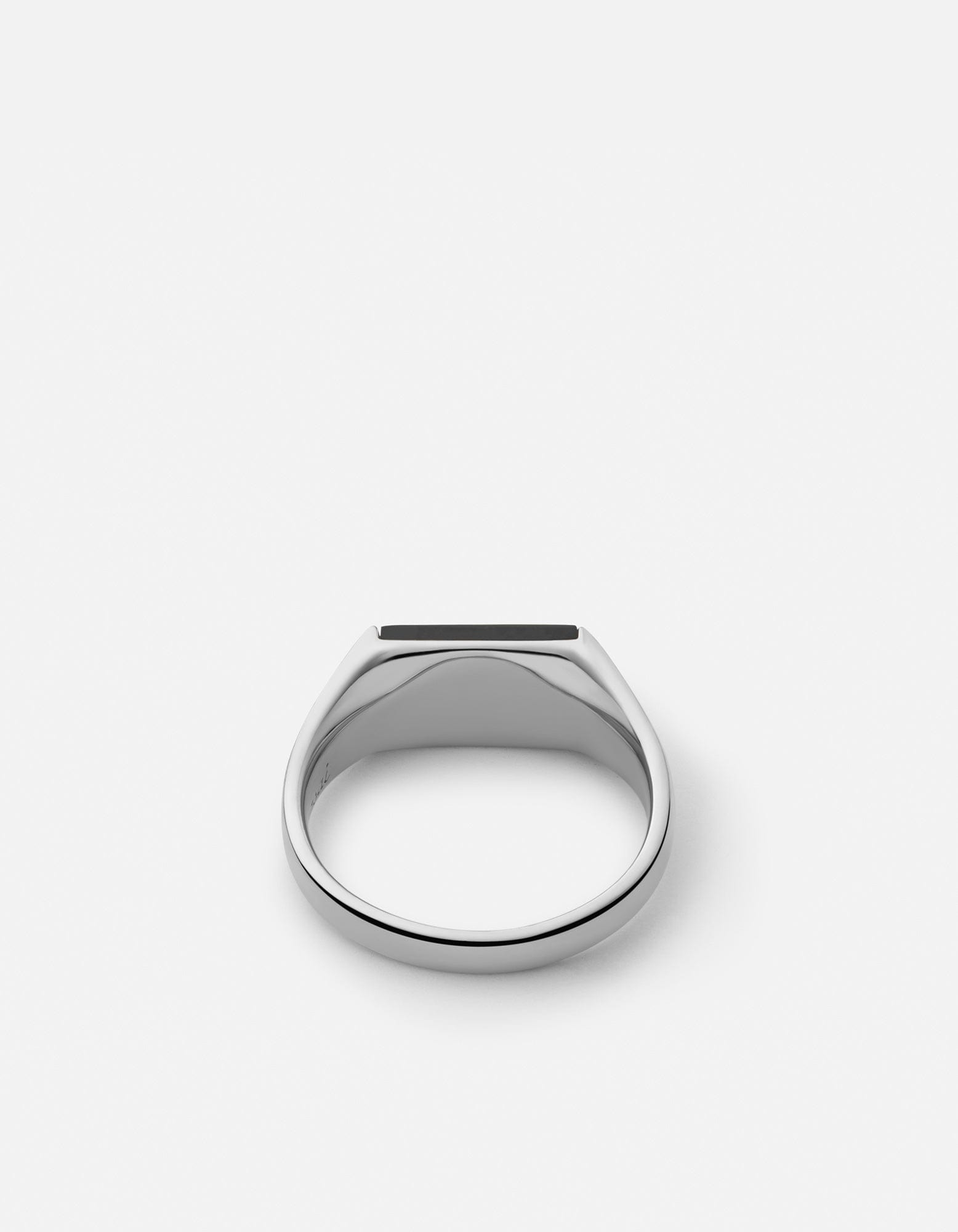 Duo Onyx Ring for Women & Men - Sterling Silver Band, Gothic Jewelry for Couples, Wedding, Anniversary & Everyday Wear