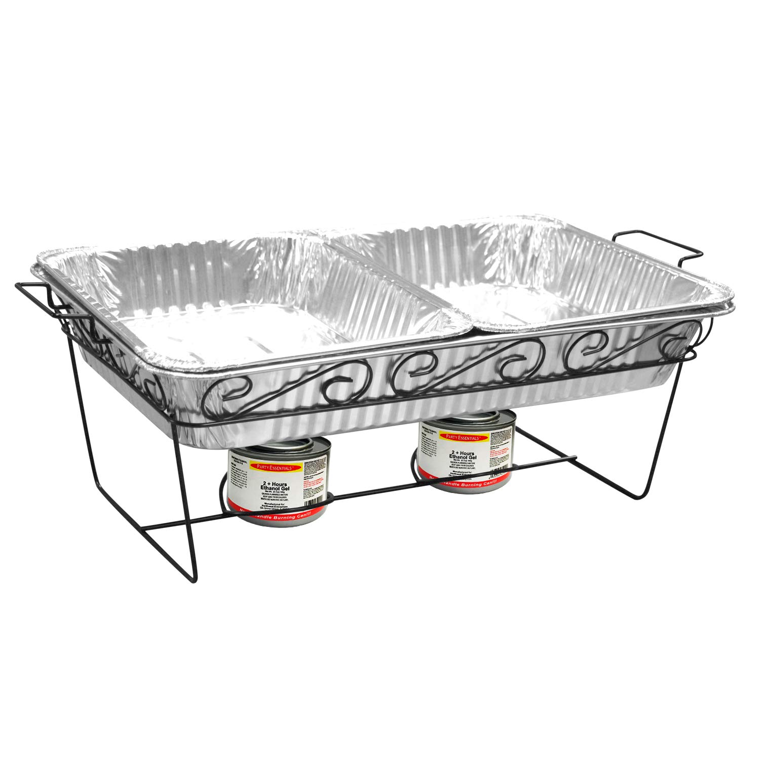 Premium Heavy Duty Full-Size Chafing Dish Rack - Elegant Decorative Wire Buffet Stand for Food Warming & Serving Trays (Black, 12-Pack) - Perfect for Catering, Buffets, Weddings & Banquets
