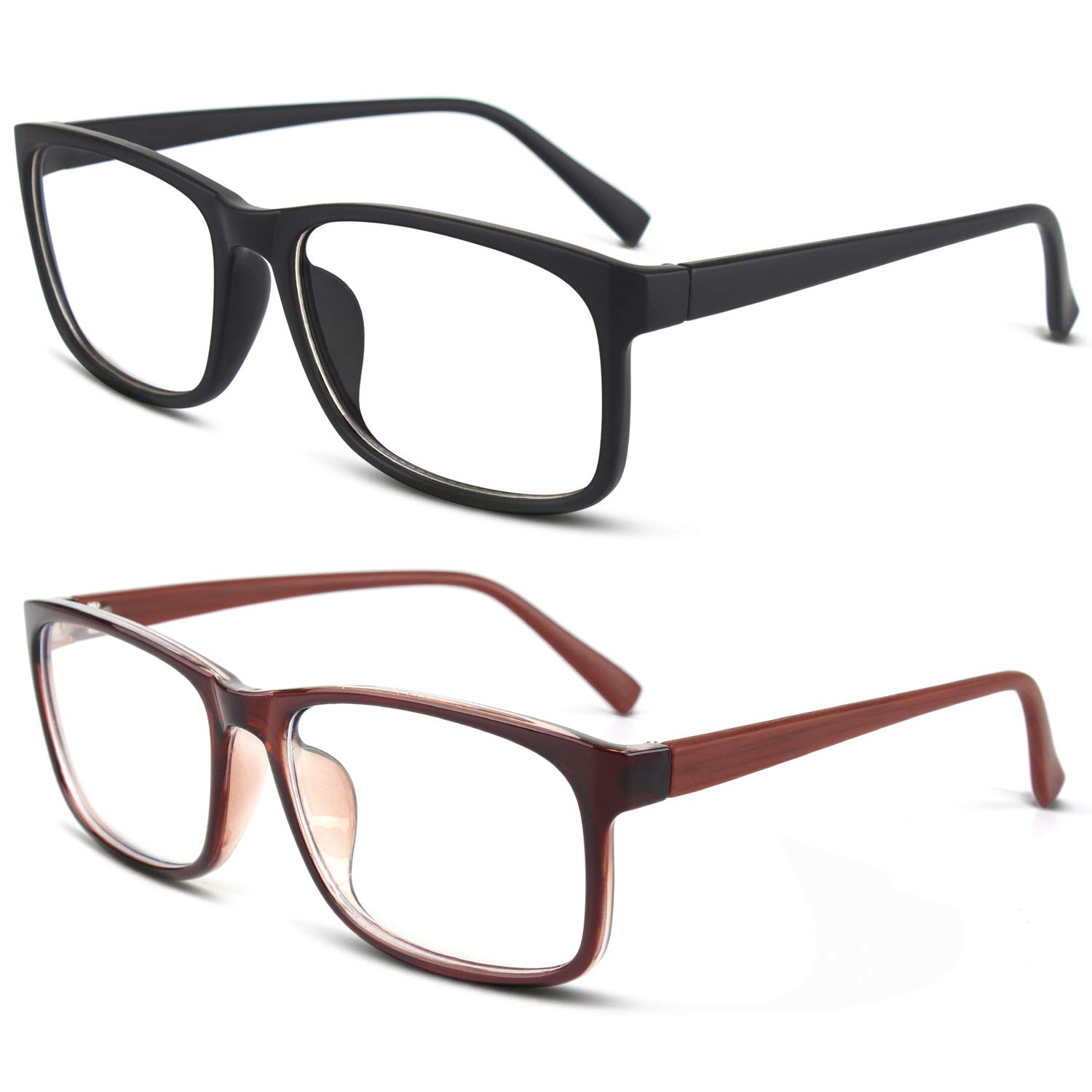 GQUEEN Clear Non-Prescription Eyeglasses - Trendy Rectangular Frame for Men & Women - Perfect for Reading, Fashion Accessory, or Office Wear