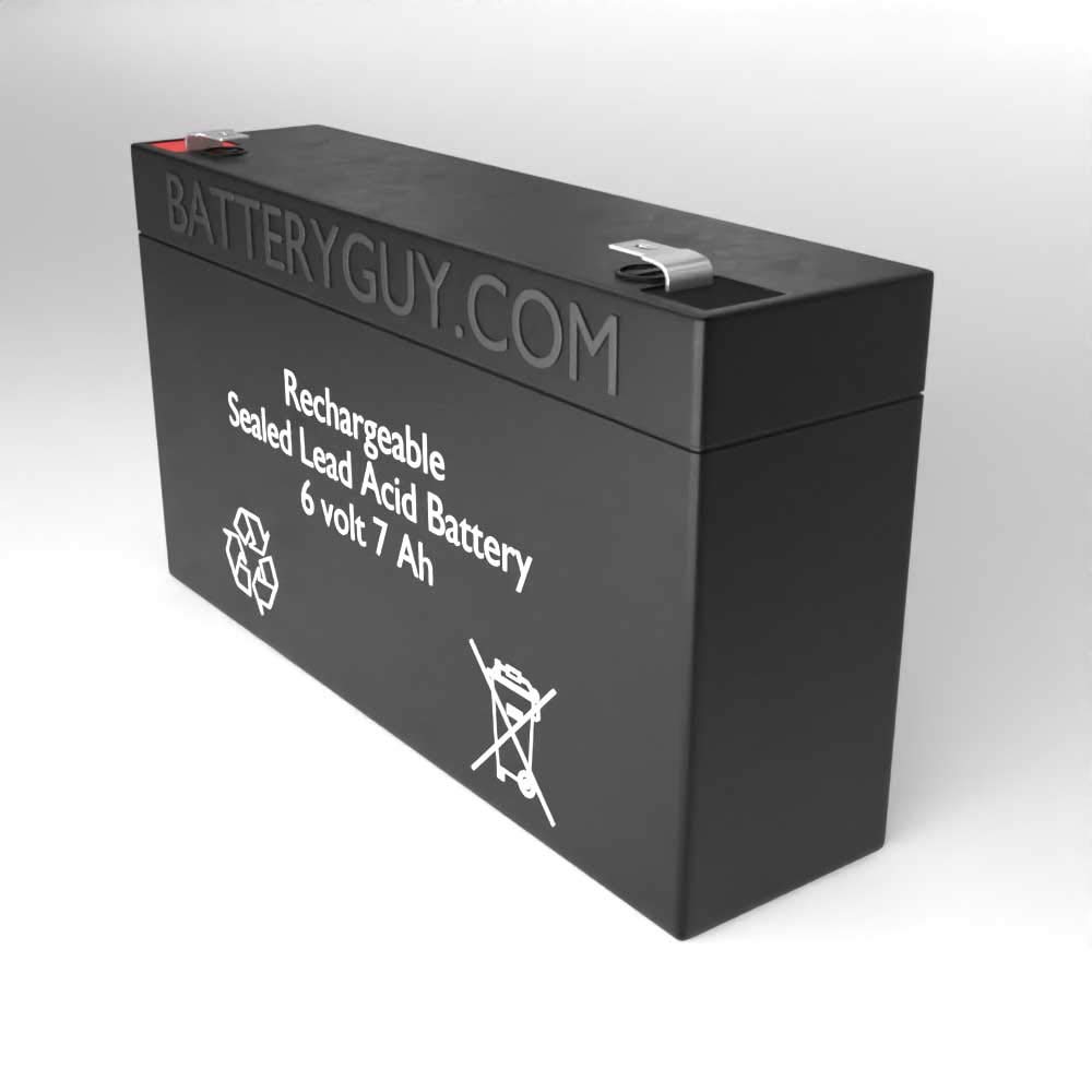 CF-6V6.5 Replacement 6V 7Ah SLA Rechargeable Battery - 2 Pack for Security Systems, Emergency Lights & Mobility Scooters