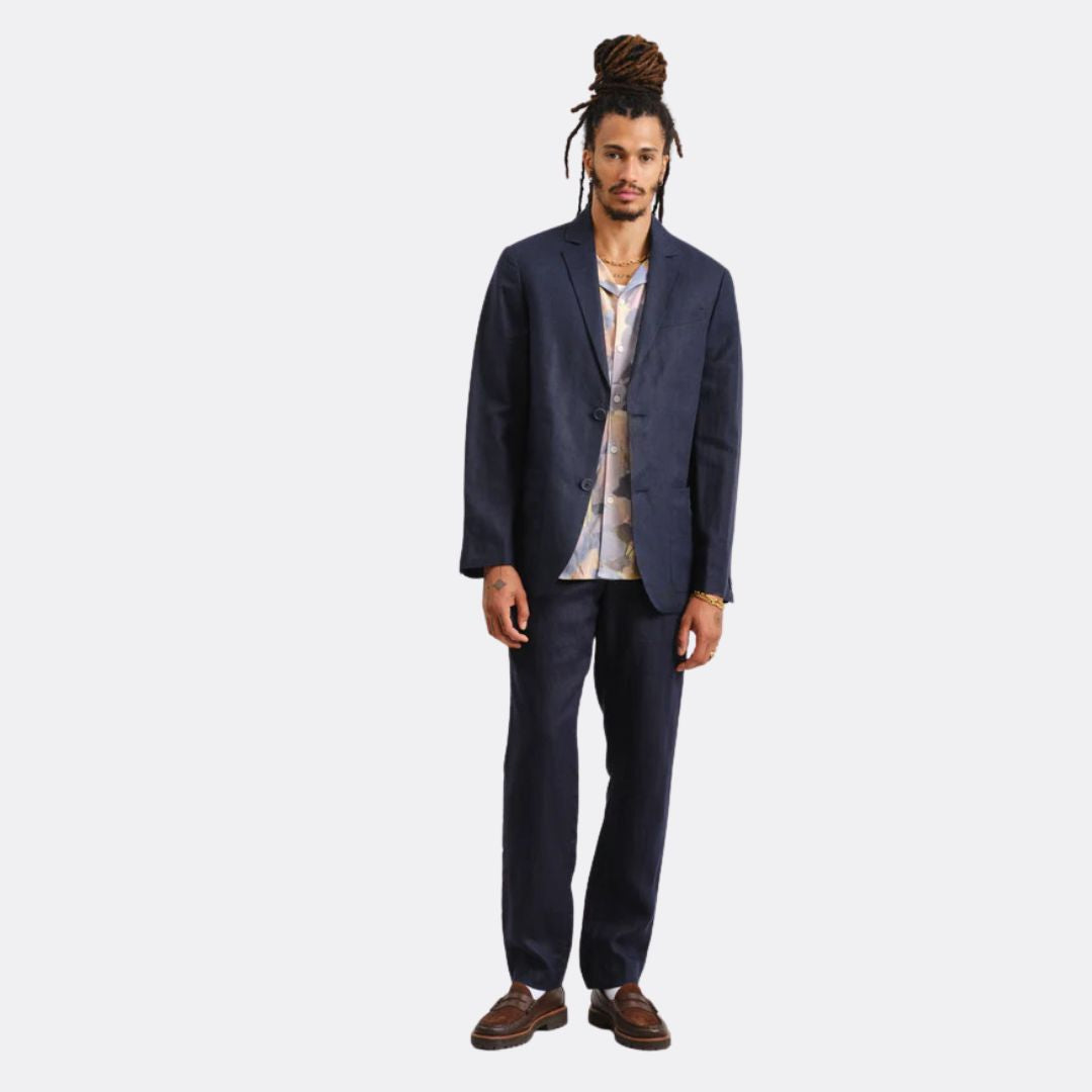 Premium Alp Linen Trousers for Men & Women - Comfortable Breathable Summer Pants in Midnight Blue - Perfect for Casual Wear, Beach Vacations & Outdoor Activities