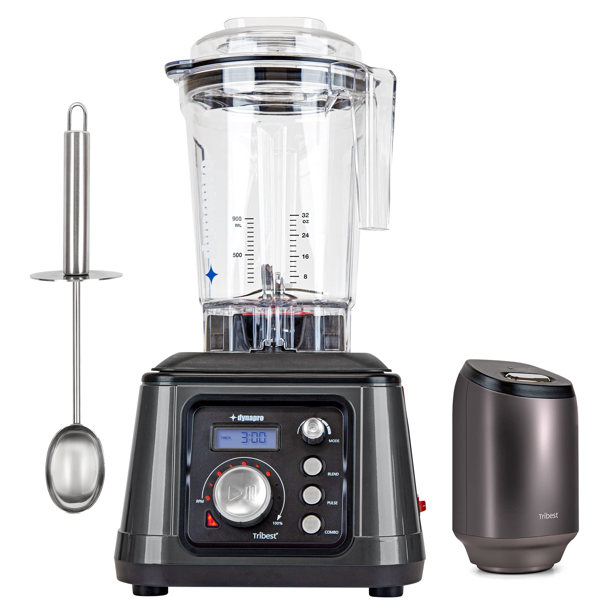 Tribest Dynapro 2.5HP Vacuum Blender - Commercial Grade for Smoothies & Juicing