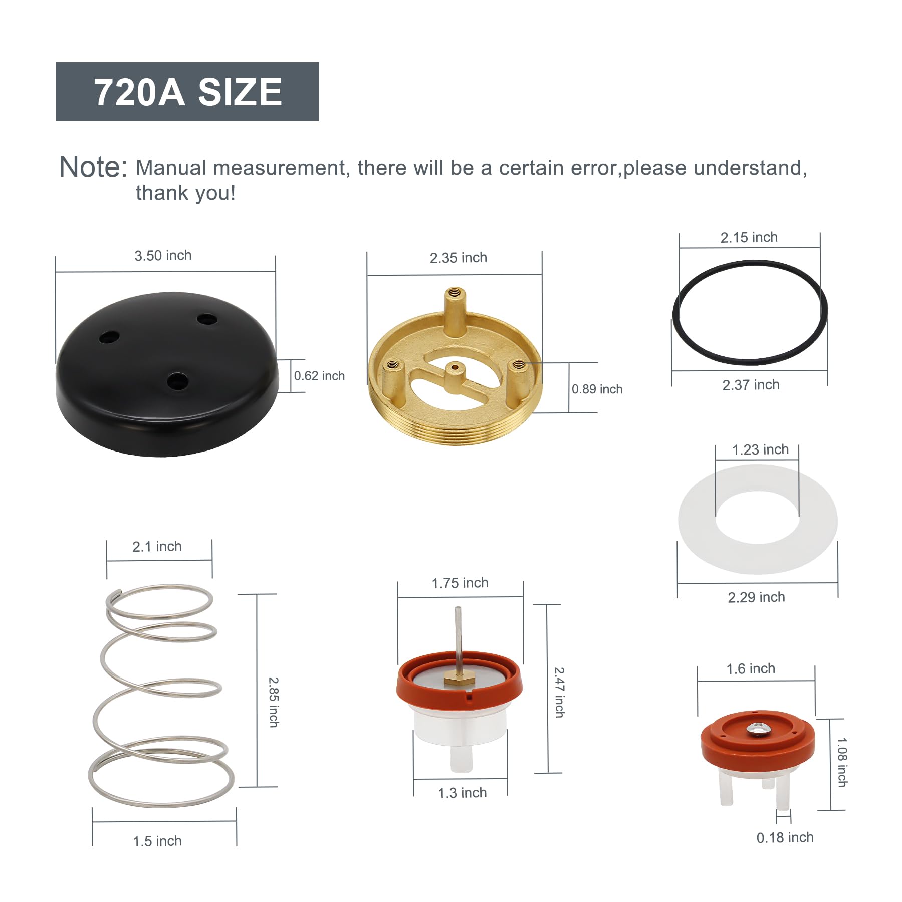 Thaekuns 720A Pressure Vacuum Breaker Repair Kit - Replacement Parts for Zurn Wilkins 1/2