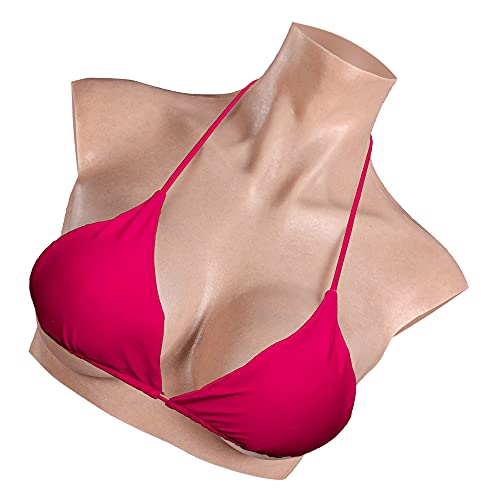 Realistic Silicone Breastplate - Soft B-G Cup Breast Forms for Crossdressers, Transgender & Drag Queens | Natural Look & Comfortable Fit for Cosplay, Costumes & Gender Affirmation