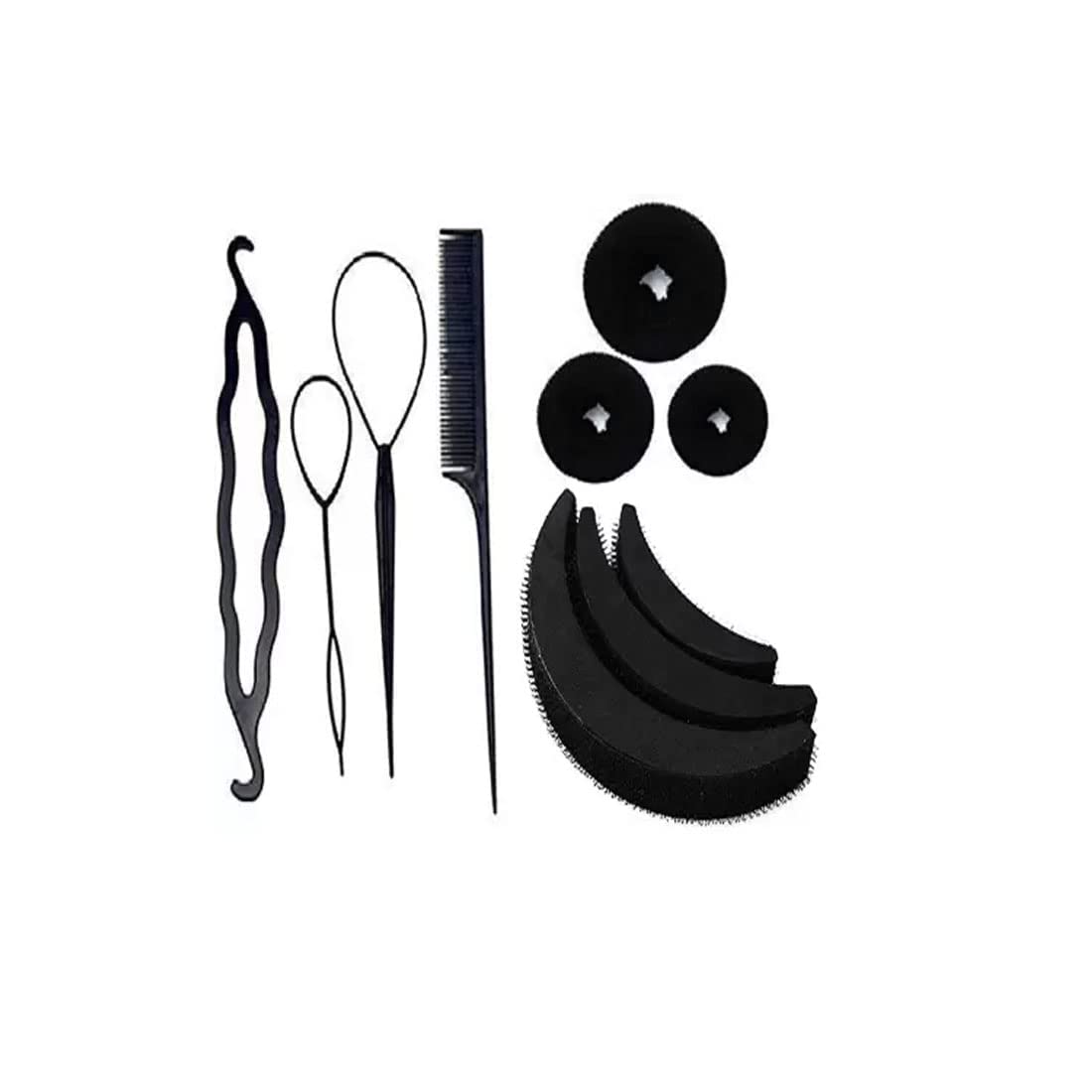 Maahal Hair Styling Tool Combo Pack of 10 - Women's & Girls Hair Accessories Set for Curling, Styling & Hair Care | Perfect for Home, Salon & Travel Use