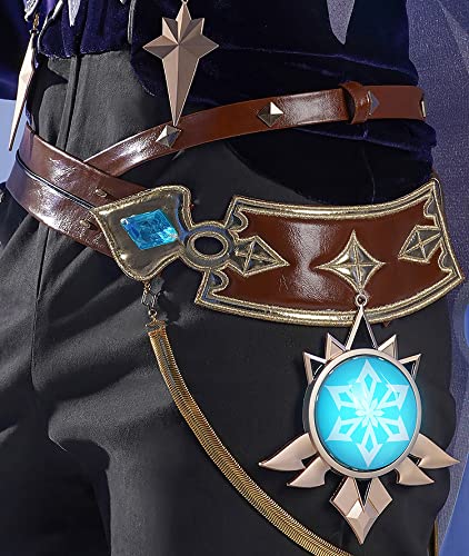 Kaeya Cosplay Costume Full Set with Wig and Shoes | Genshin Impact Character Outfit for Halloween, Carnival, Anime Conventions & Birthday Parties | Perfect Gift for Game Fans