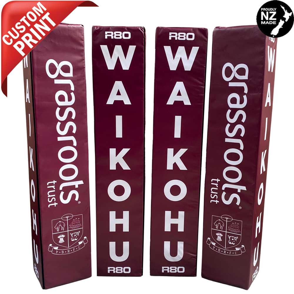 Custom Printed Rugby Goal Post Protector Pads - Durable Safety Padding for Rugby Posts - Perfect for Training, Matches & Field Protection