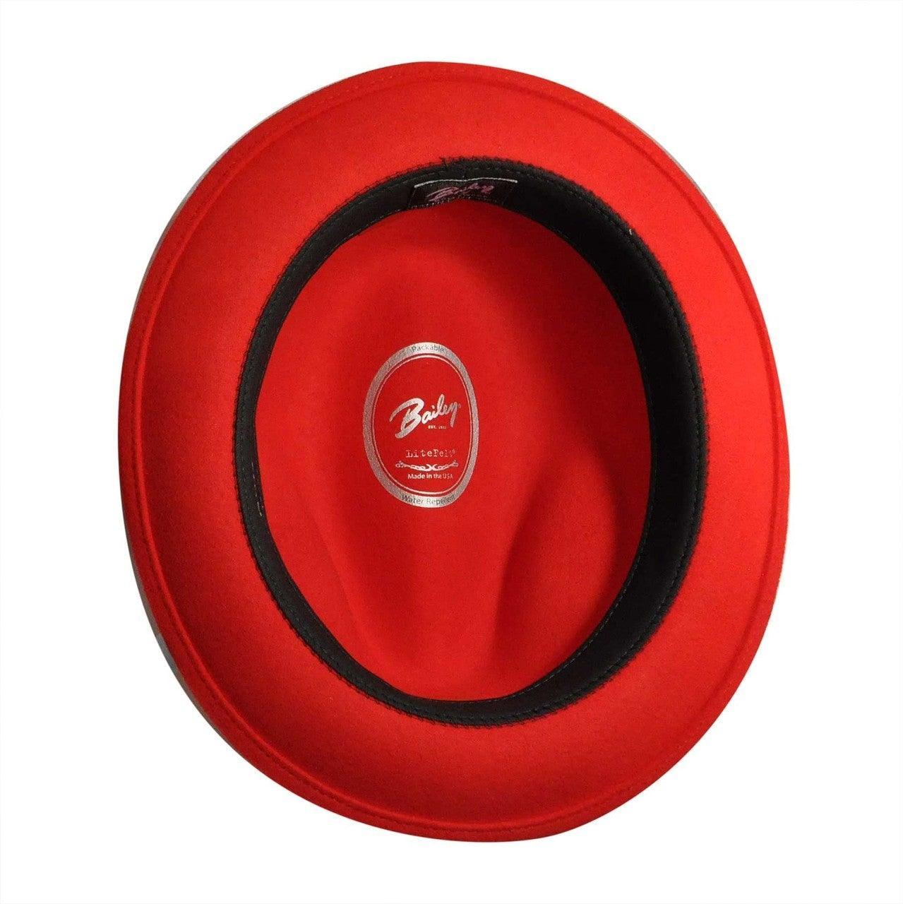 Stylish Men's Fedora Hat by Bailey of Hollywood - Classic Red Color for Casual Outfits & Special Occasions