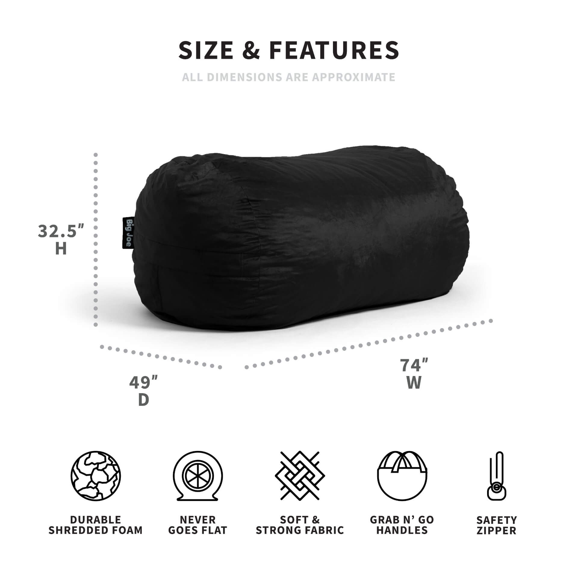 Fuf Media Lounger with Removable Cover - Comfortable Chaise Lounge Chair for Living Room, Bedroom, or Home Theater Relaxation