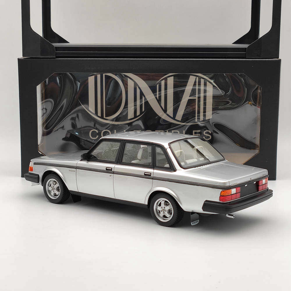 1/18 Scale Volvo 244 Turbo Resin Model Car - Limited Edition Silver Collectible (DNA000115) | Perfect for Display, Collection & Gift Giving