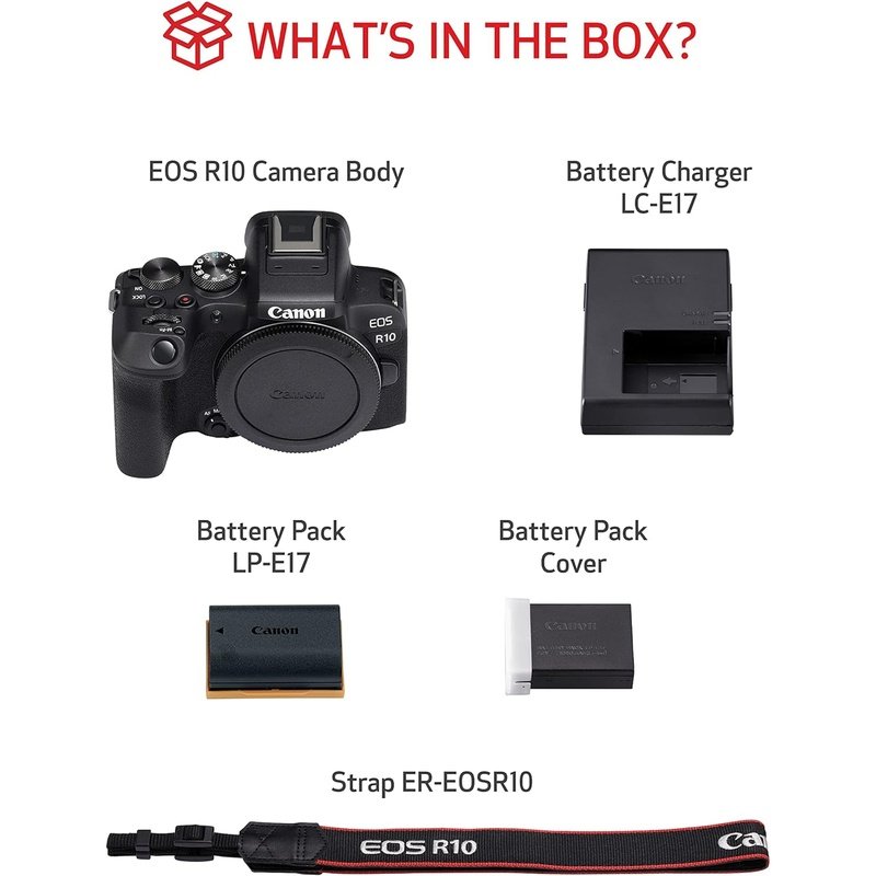 Canon EOS R10 Mirrorless Camera for Vlogging - 24.2MP APS-C Sensor, 4K Video, Dual Pixel AF | Perfect for YouTube, Travel & Content Creation