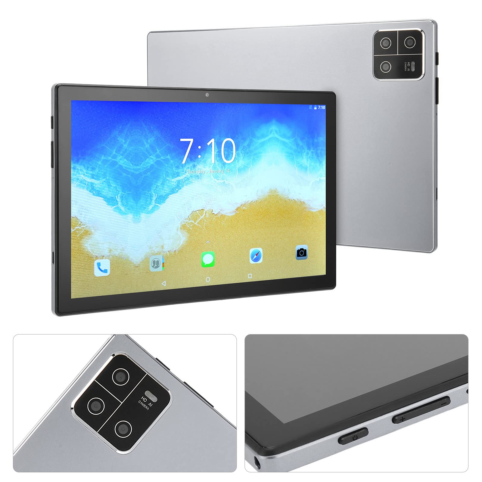 WINH 10 Inch Octa-Core Tablet with Dual Camera, EU Plug - Perfect for Home, Office, and Online Learning