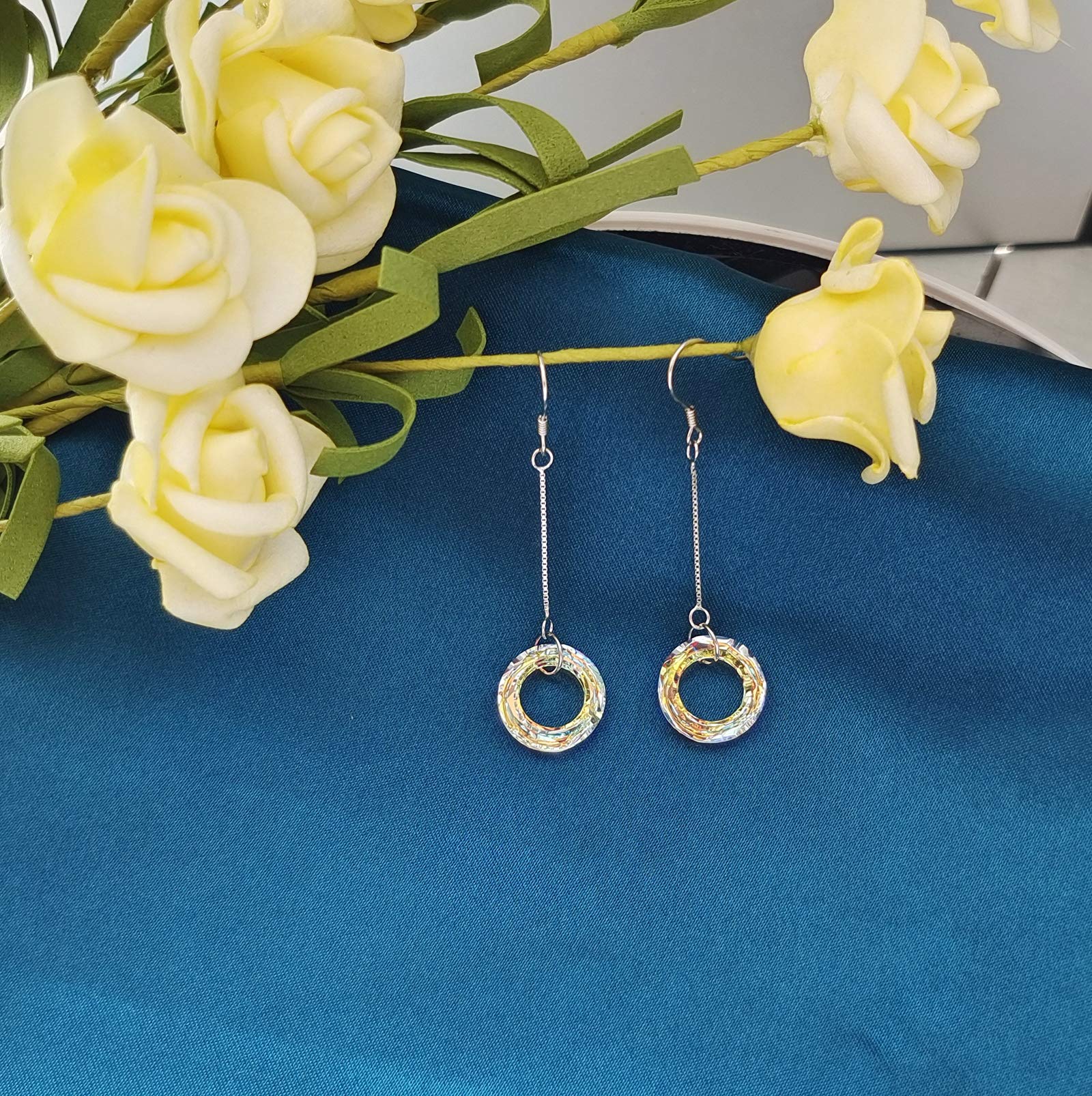 Austria Crystal Dangle Earrings for Women - Hypoallergenic Long Drop Earrings, Mother's Day Birthday Anniversary Jewelry Gift - Perfect for Weddings, Parties & Special Occasions