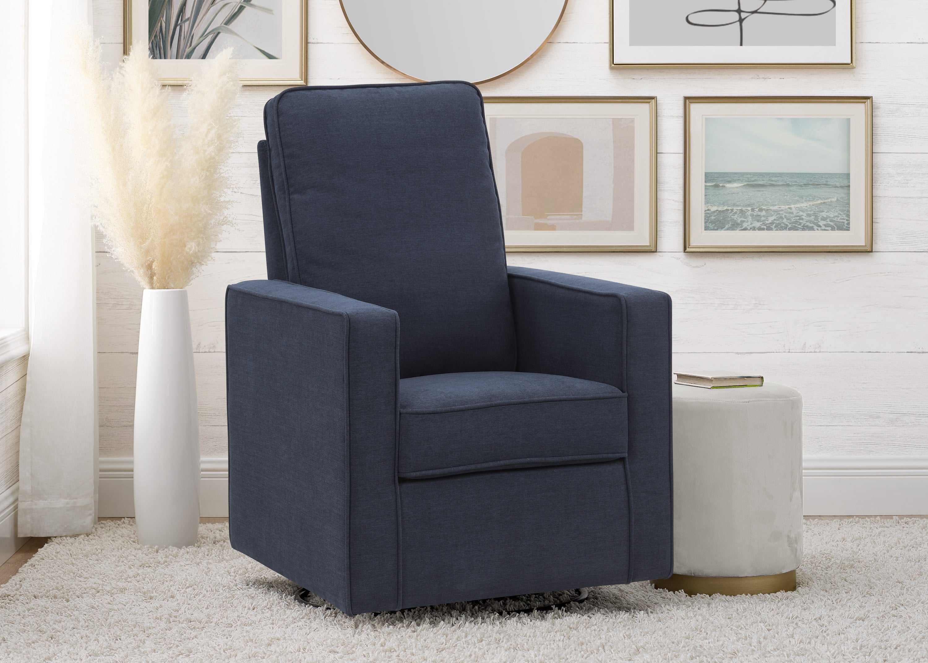 Skye Nursery Glider Swivel Chair with LiveSmart Fabric - Comfortable Rocking Recliner for Breastfeeding, Baby Room & Nursery Decor - Perfect for Nursing Mothers & Newborn Care